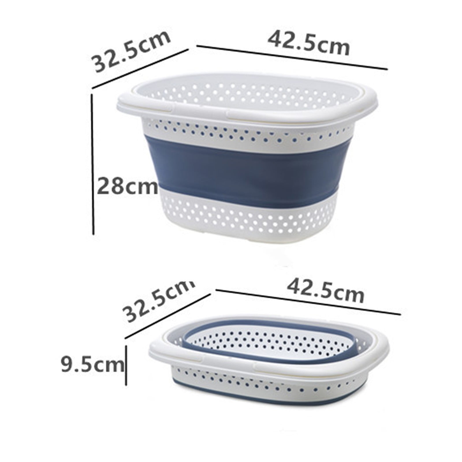 Collapsible Laundry Basket, Collapsible Laundry Basket with Handles, Foldable Laundry Basket Plastc,Pop Up Tall Storage Container/Organizer/Clothes Hamper for Laundry, 12.8x16.73x11.02 12.8