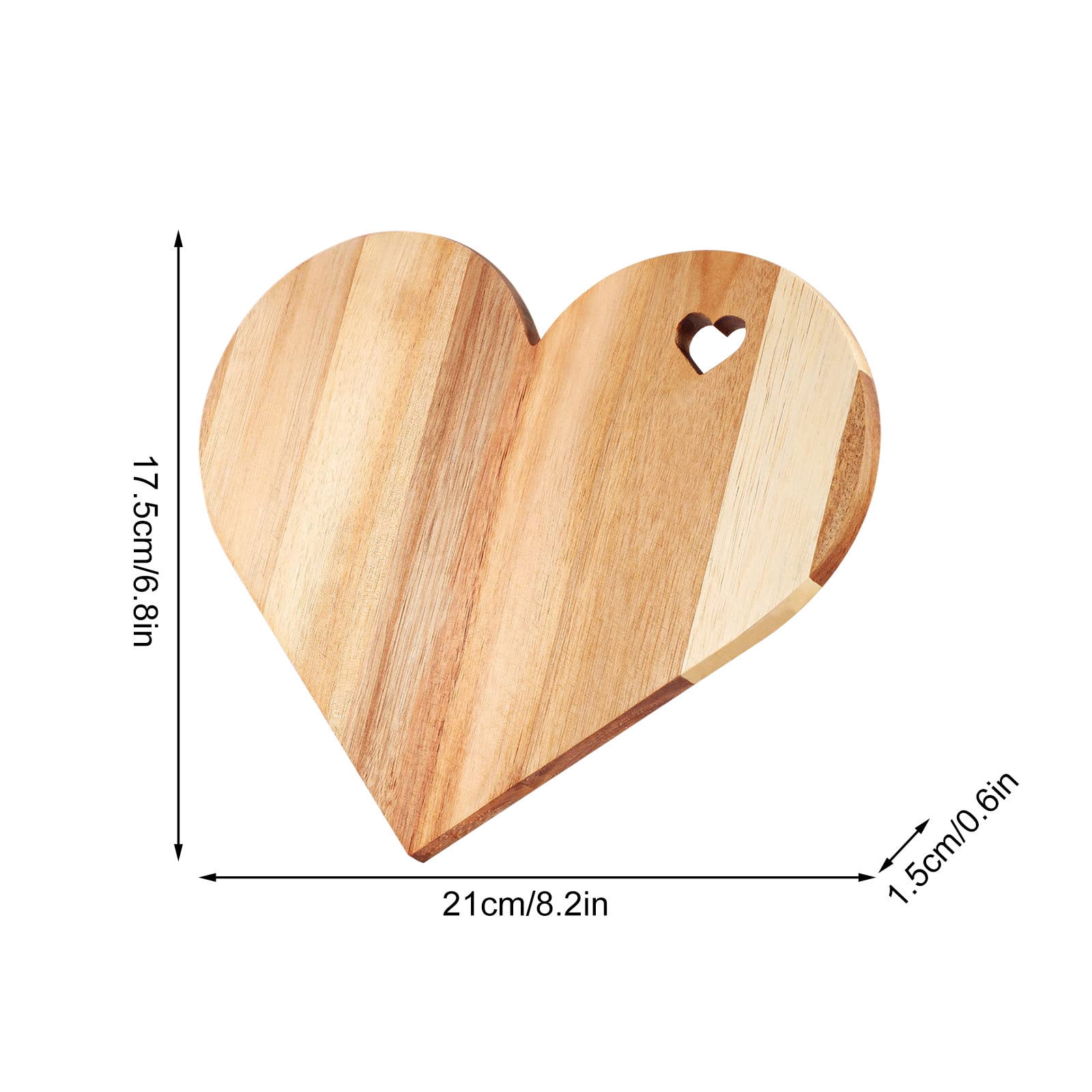 Heart Shaped Cutting Board Gifts for Wife Women Friend for Birthday,Acacia Wood Bread Board Cheese Serving Platter Serving Charcuterie for Meat Cheese and Vegetables for Women Lover - Image 3