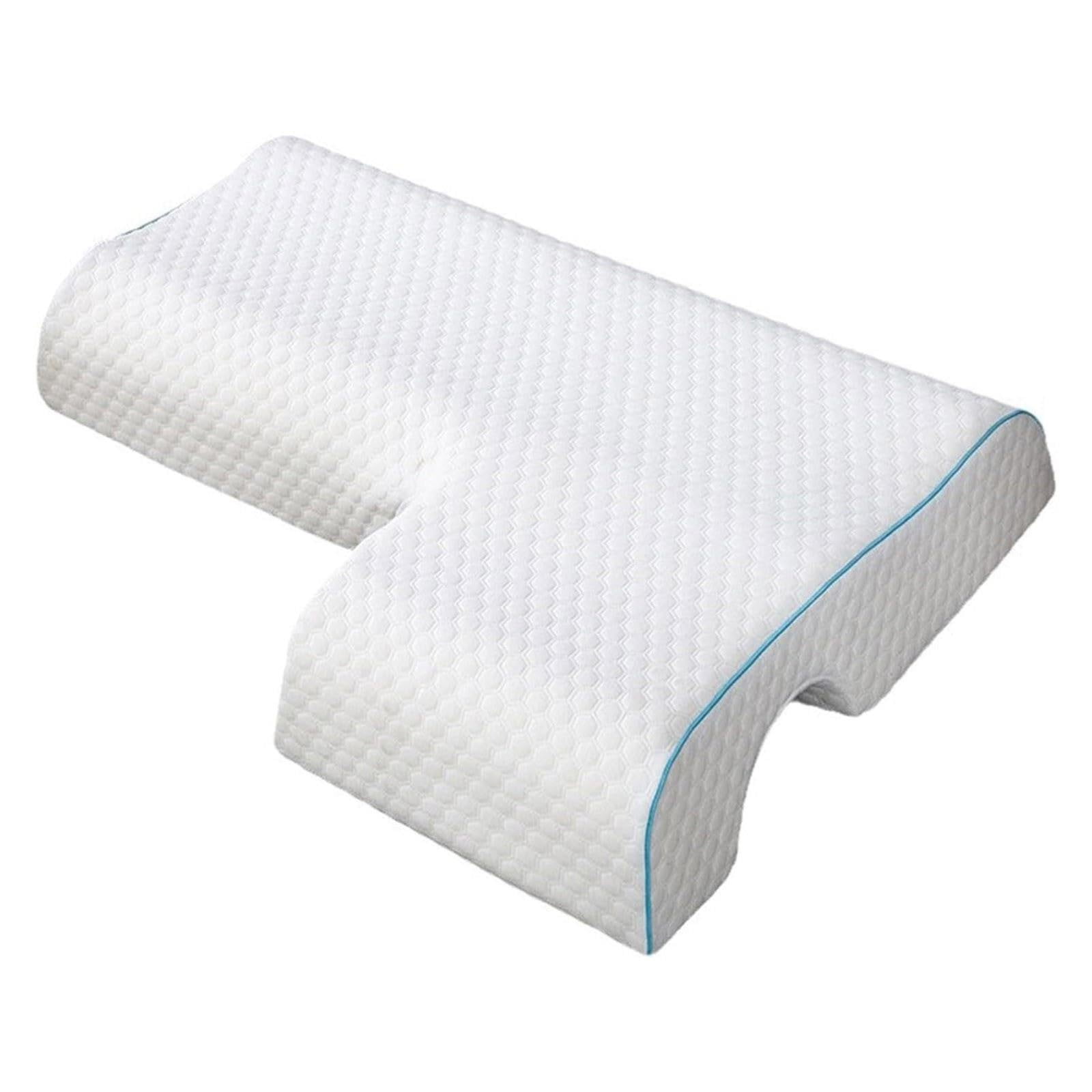 Memory Foam Cuddle Pillow, Shoulder Pillow for Side Sleepers, Arm Pillow with Arm Hole for Sleeping, Side Sleeper Pillow for Arm Pressure Relief with Breathable Pillowcase, 27.2x19.3 27.2