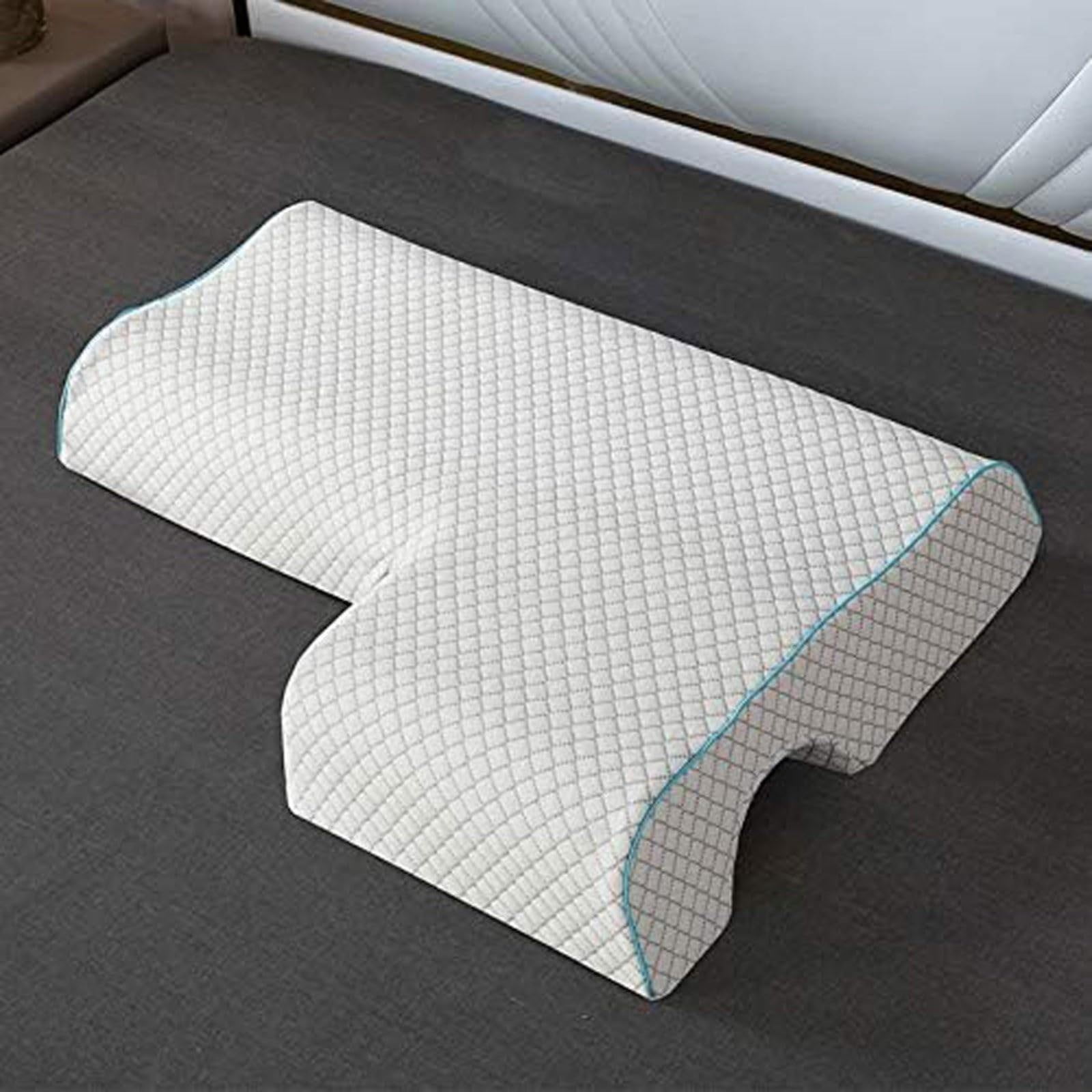 Memory Foam Cuddle Pillow, Shoulder Pillow for Side Sleepers, Arm Pillow with Arm Hole for Sleeping, Side Sleeper Pillow for Arm Pressure Relief with Breathable Pillowcase, 27.2x19.3 27.2