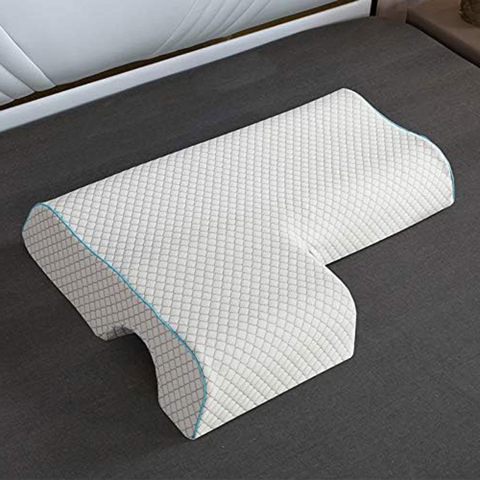 Memory Foam Cuddle Pillow, Shoulder Pillow for Side Sleepers, Arm Pillow with Arm Hole for Sleeping, Side Sleeper Pillow for Arm Pressure Relief with Breathable Pillowcase, 27.2x19.3 27.2