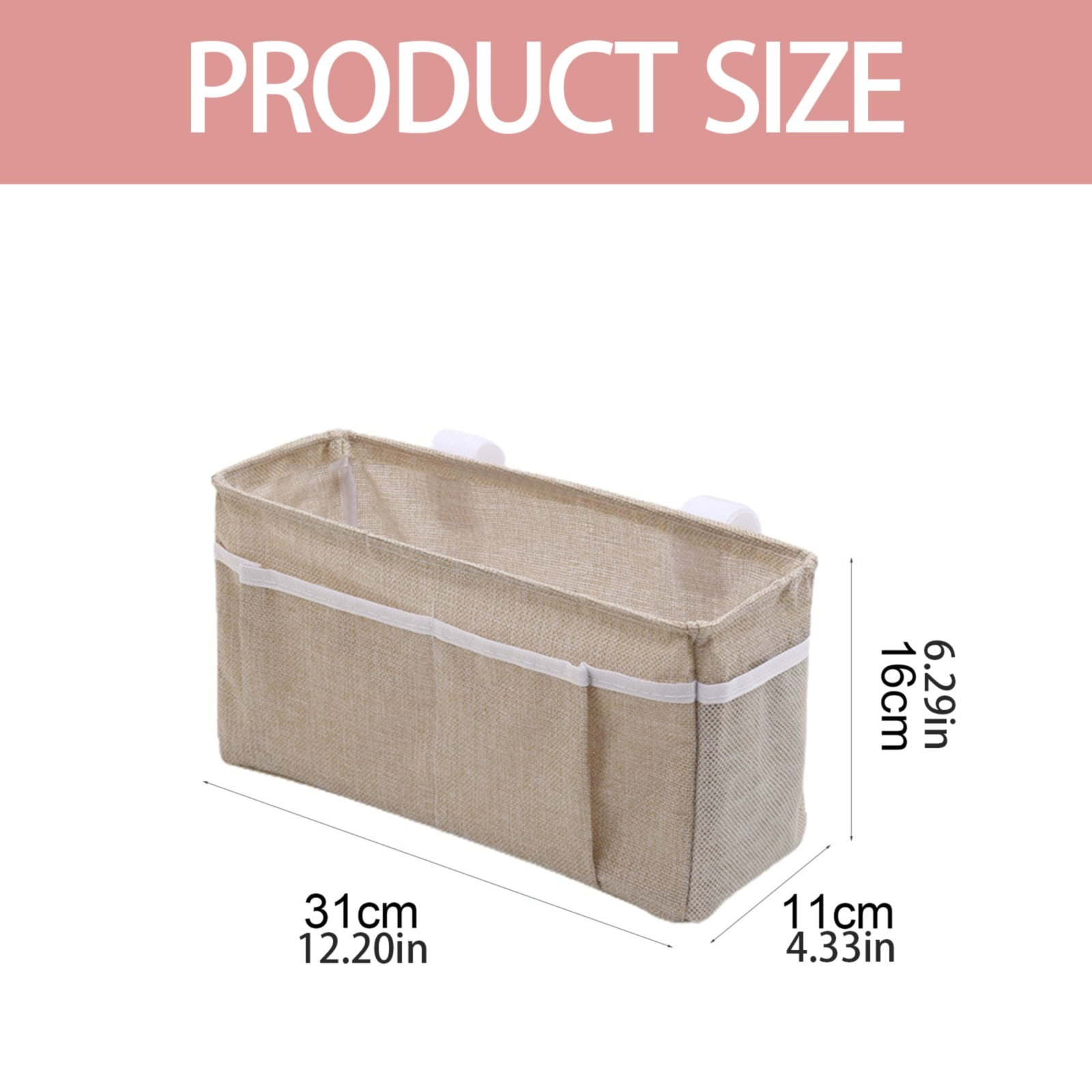 Bedside Caddy/Bedside Storage Bag Hanging Organizer for Bunk and Hospital Beds,Dorm Rooms Bed Rails,Can be Placed Glasses,Books,Mobile Phones,Keys (Grey), 12.2x4.33x6.29 12.2