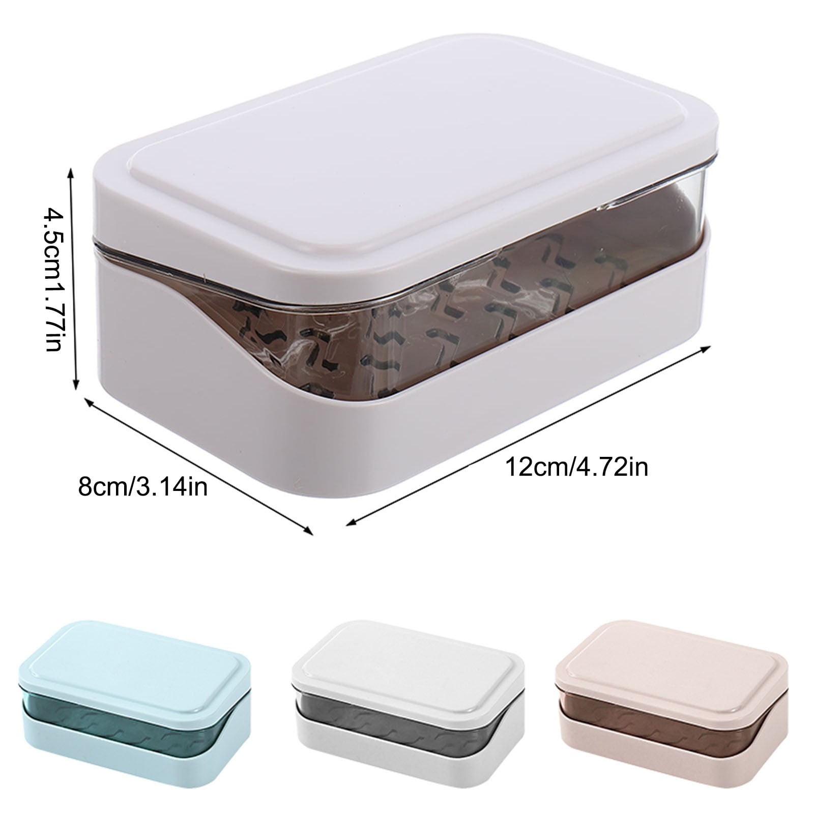 Bar Soap Holder Dish 1 Pack for Shower, Travel Soap Case with Lid for Gym, Camping Essentials, Travel Size Toiletries, Portable, Leakproof 4.72