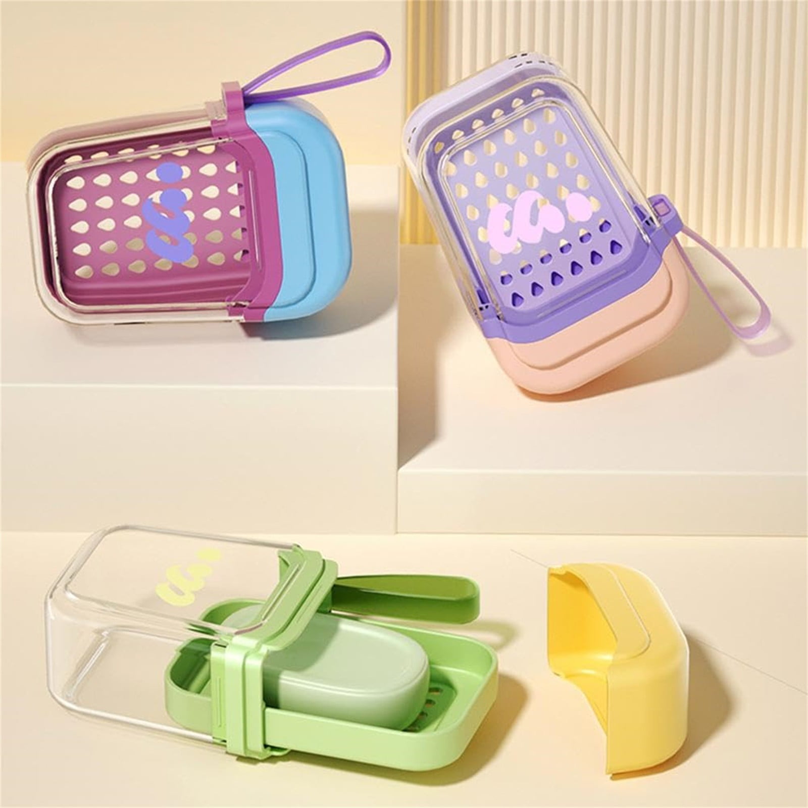Bar Soap Holder Dish 1 Pack for Shower, Travel Soap Case with Lid for Gym, Camping Essentials, Travel Size Toiletries, Portable, Leakproof 4.25