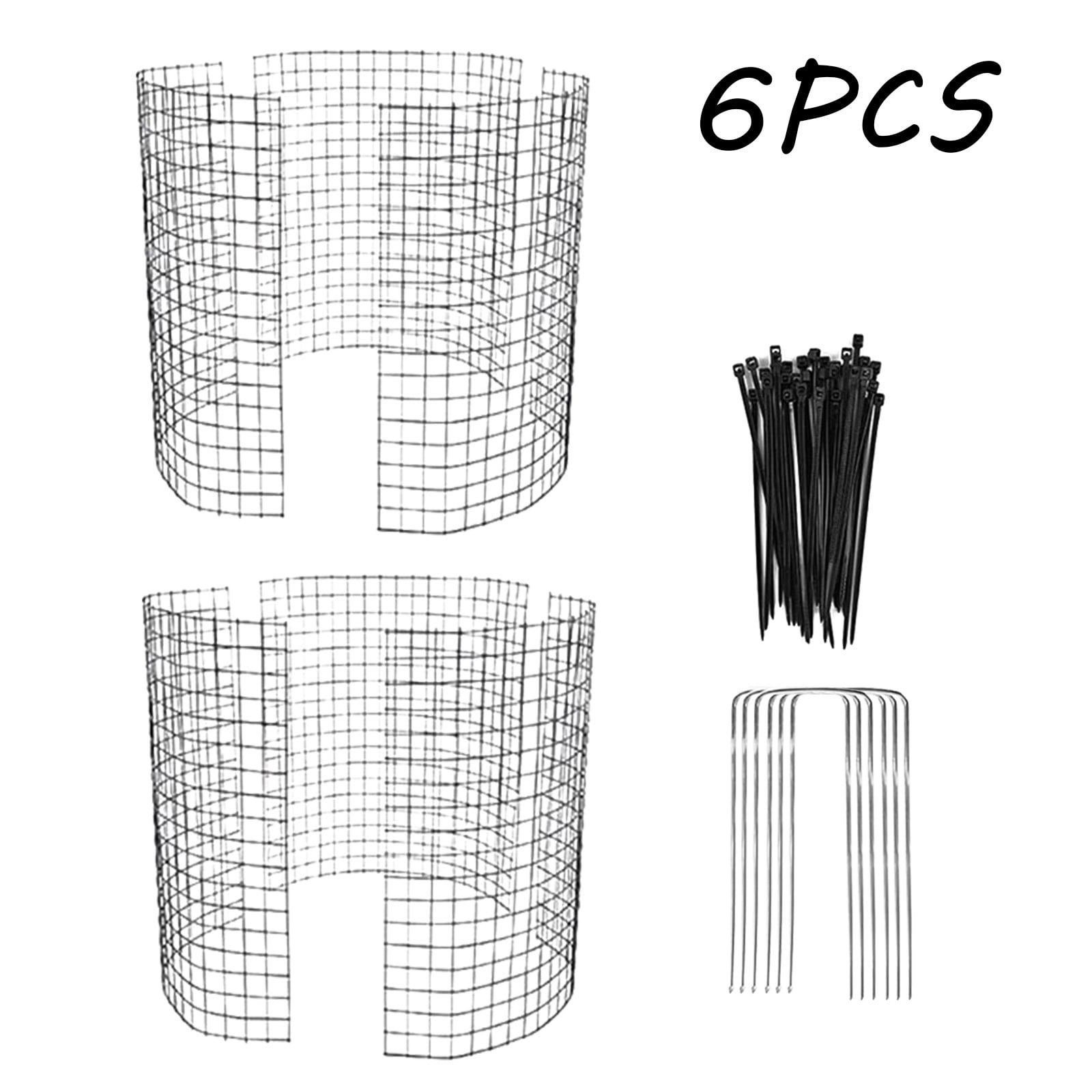 Wire Plant Protectors Wire Plant Cages Metal Mesh Plant Cage Chicken Wire Cloche with Ground Stakes and Nylon Ties Protect Plants,Garden,Shrubs and Vegetables from Animals 6PC - Image 1