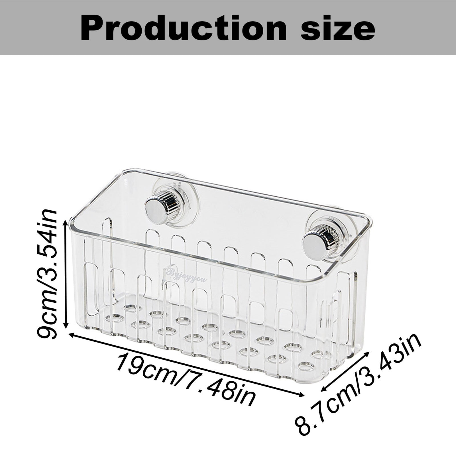 Kitchen Sponge Holder with Suction Cups, Removable Sink Caddy Organizer for Brushes, Dishcloths, Stainless Steel Drain Rack for Countertops Clear2 3.43x7.48' 3.43
