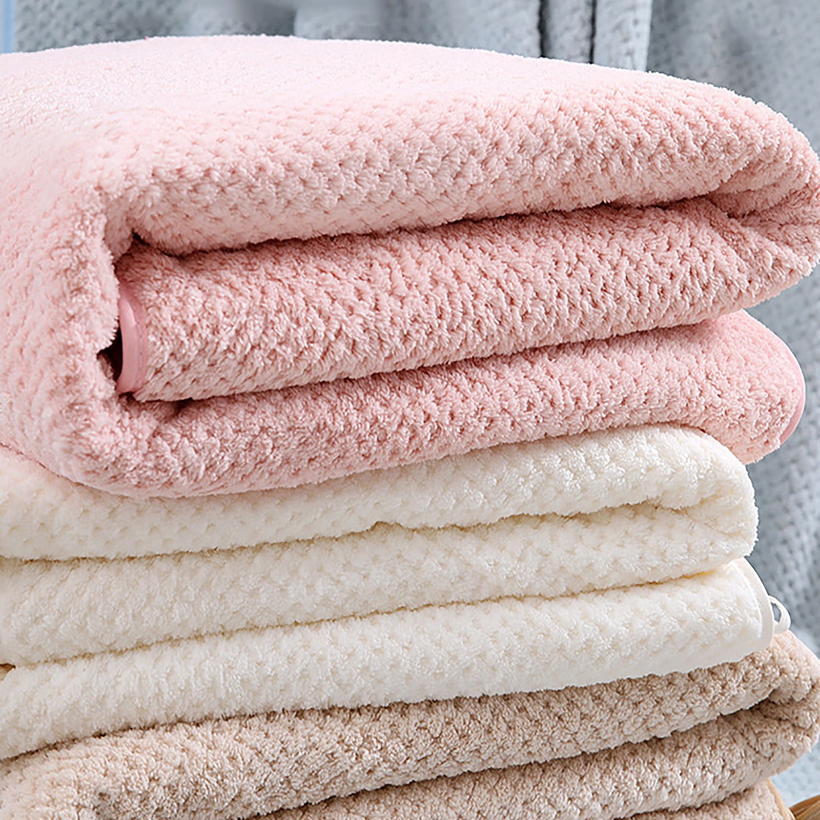 Bath Sheets Towels for Adults, 13.77x29.52 Inches - Light Thin Quick Drying Highly Absorbent Bath Towel for Bath, Fitness, Yoga, Travel, Sport and Shower (Pink) 13.77