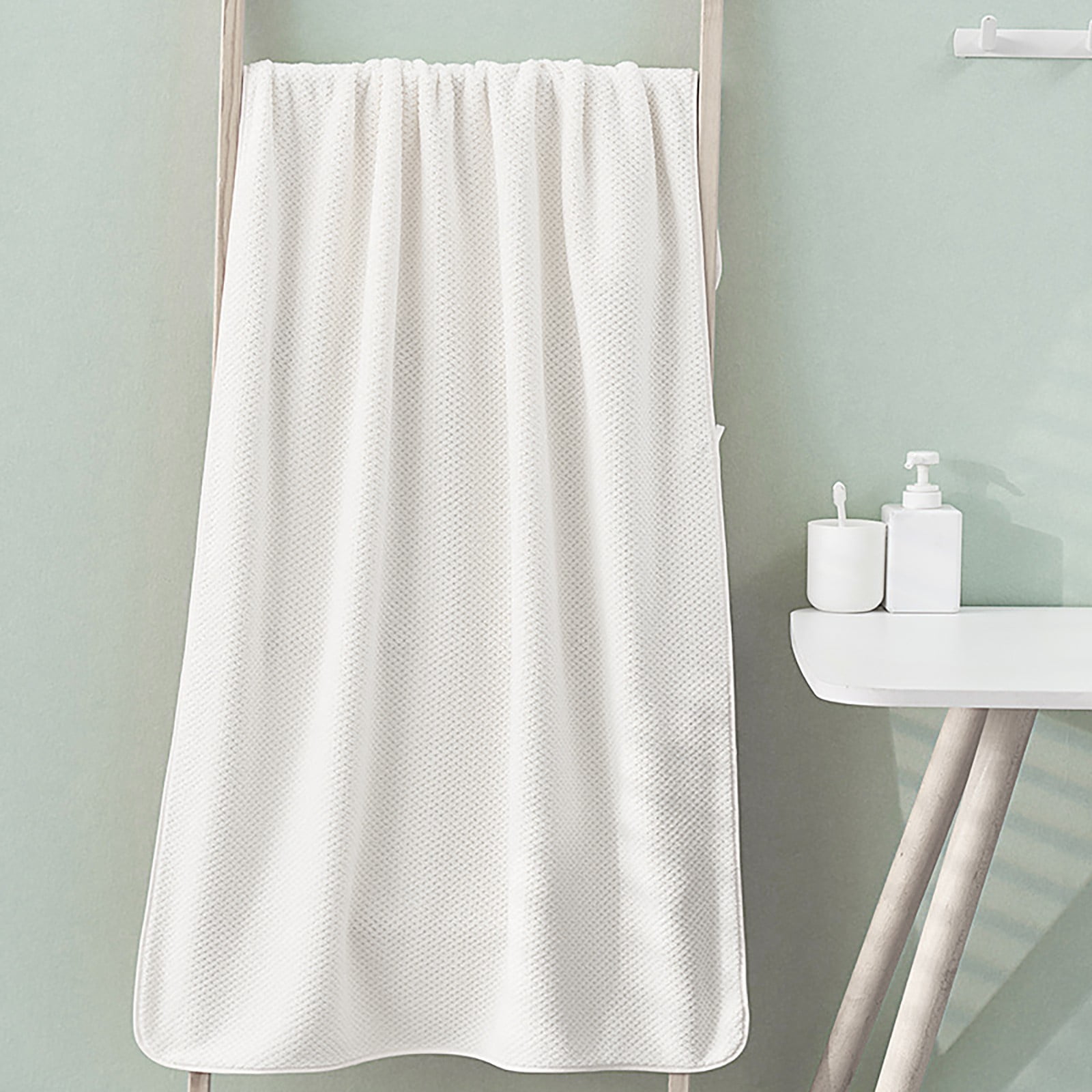 Bath Sheets Towels for Adults, 13.77x29.52 Inches - Light Thin Quick Drying Highly Absorbent Bath Towel for Bath, Fitness, Yoga, Travel, Sport and Shower (Pink) 13.77