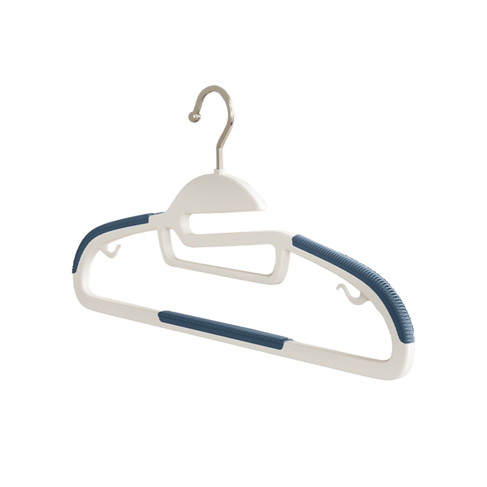 Clothes Hangers Plastic, Sweater Hanger with 360° Swivel Hook, No Slip Hangers Wind Proof, Hanger Space-Saving, No Shoulder Bump Hangers Blue - Image 1