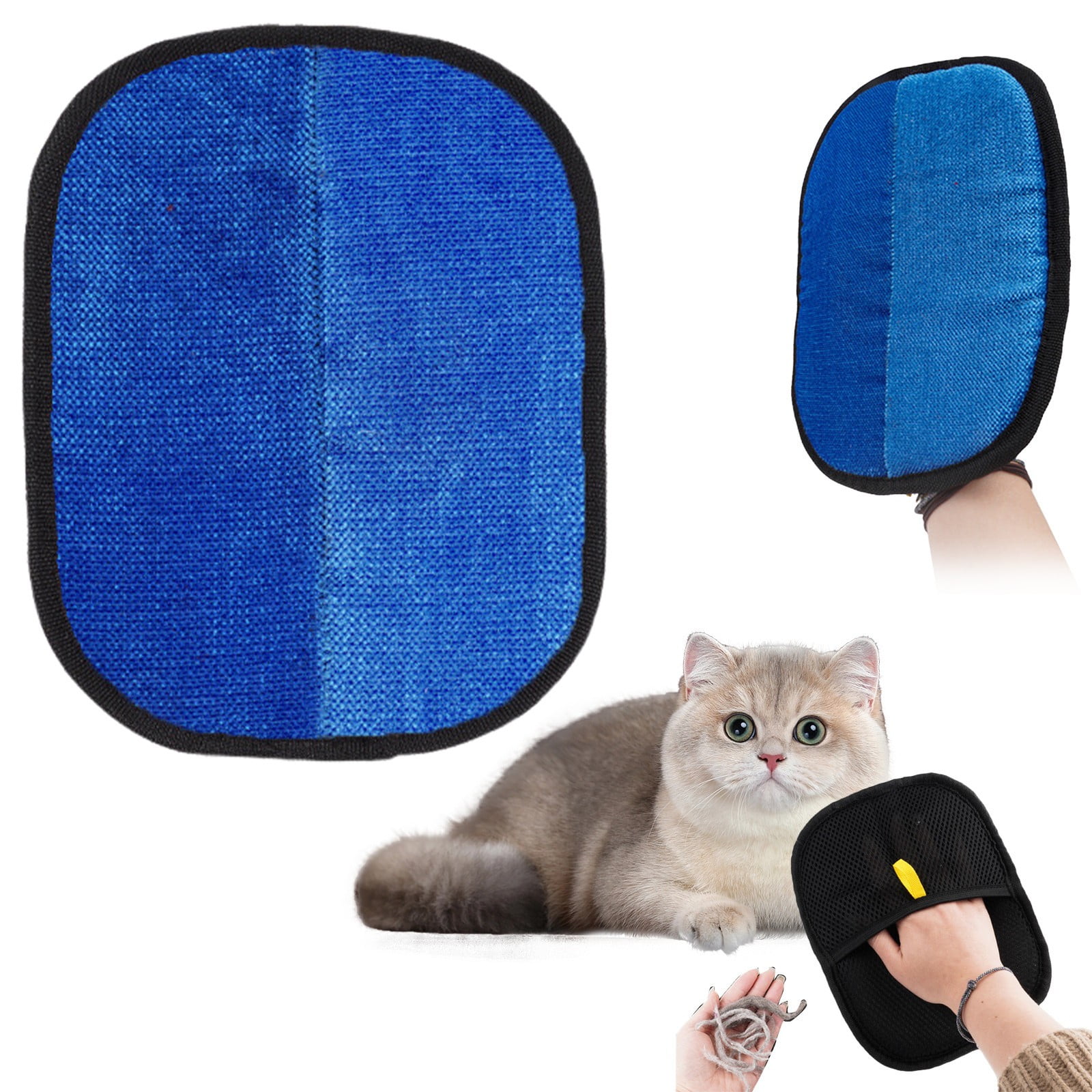 Pet Grooming Gloves,Cat Grooming Gloves for Dog & Cat,Cat Brush Glove for Carpet, Couch, Clothing, Furniture, (Green) 7.28x9.45 7.28