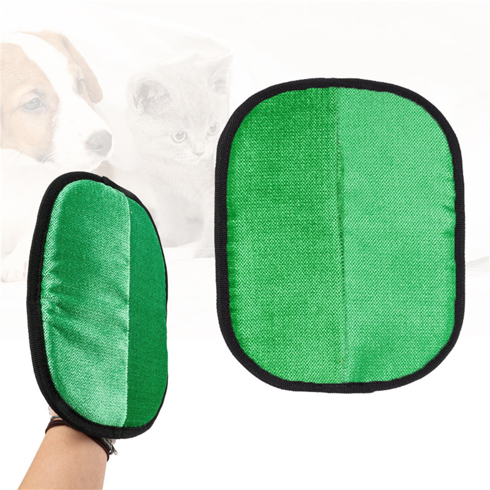 Pet Grooming Gloves,Cat Grooming Gloves for Dog & Cat,Cat Brush Glove for Carpet, Couch, Clothing, Furniture, (Green) 7.28x9.45 7.28