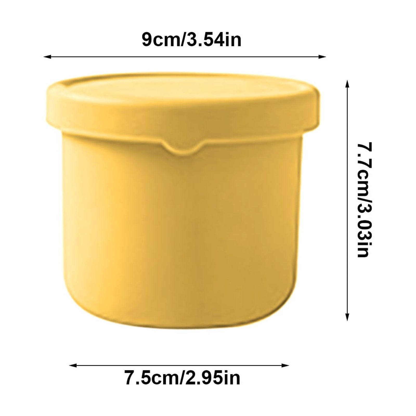 CGZQFEI Silicone Food Containers for Kids, Reusable Baby Snack Fruits Container with Lids, Leak Proof Silicone Food Storage Containers Kids Small Lunch Box BPA Free for Daycare School Travel Yellow1 - Image 3