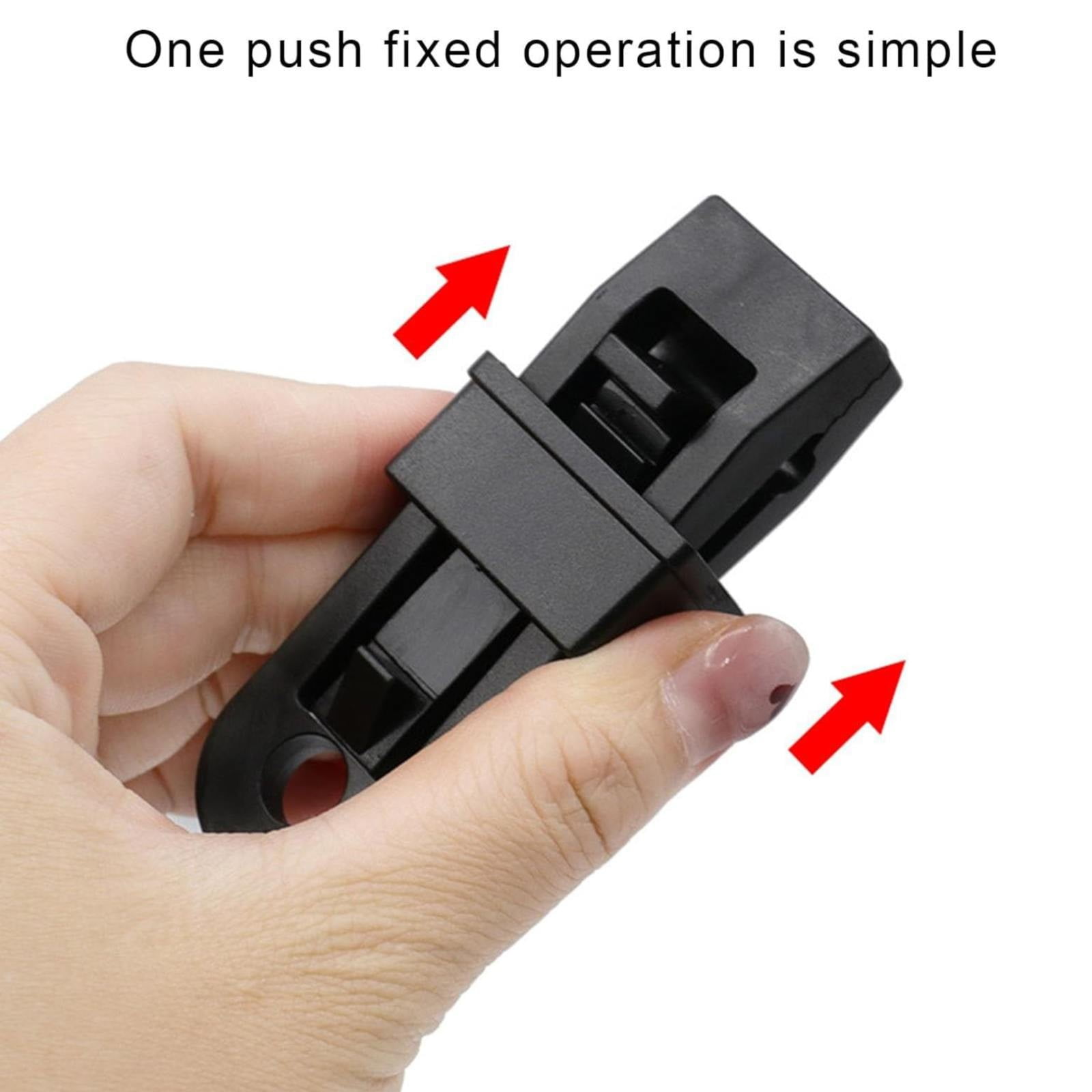 Tarp Clips Heavy Duty Lock Grip,Tarp Clamps for Cover Awnings, Outdoor Camping, Caravan Canopies, Car Covers, 10 PCS Per Pack (Black) 0.98x0.86x3.18 0.98