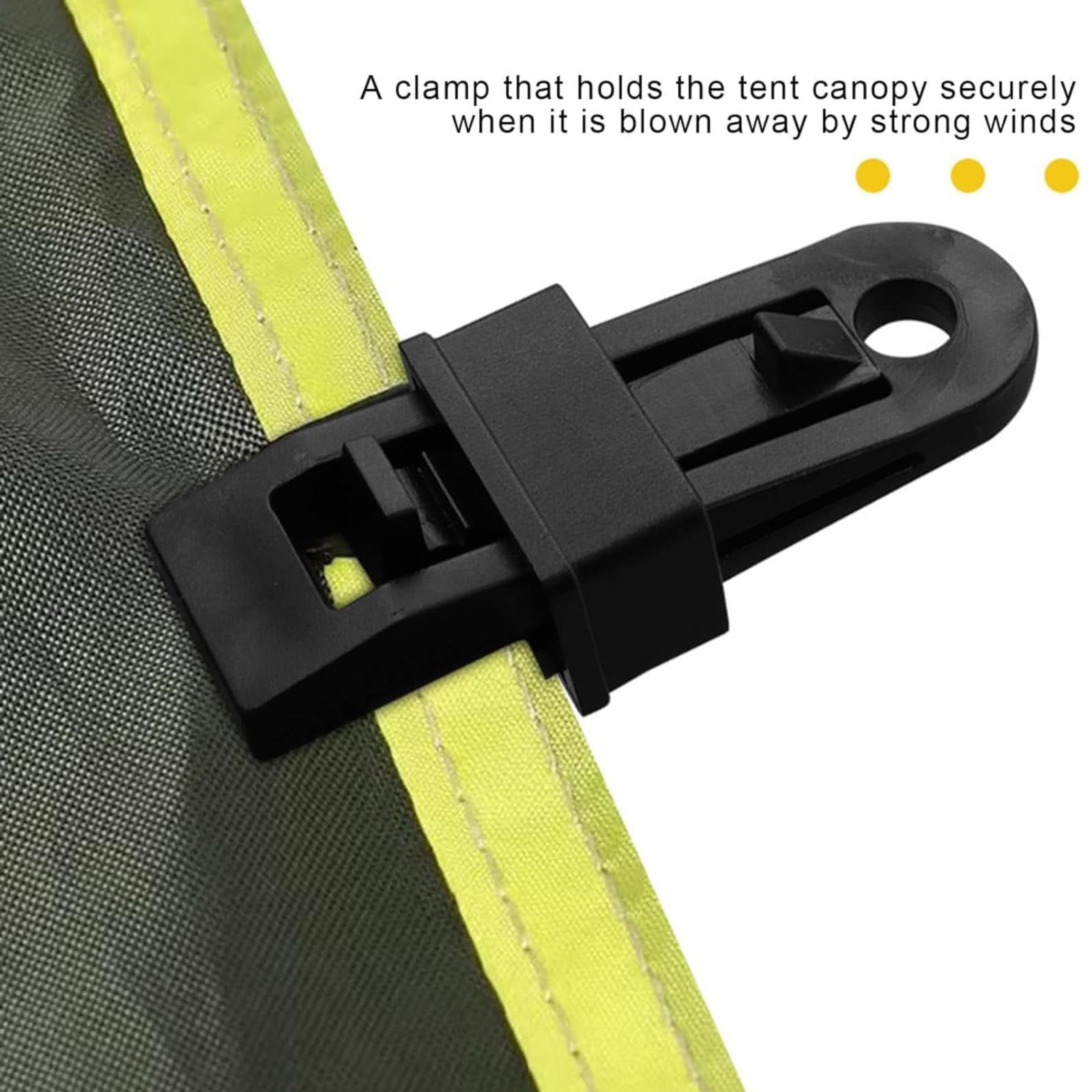 Tarp Clips Heavy Duty Lock Grip,Tarp Clamps for Cover Awnings, Outdoor Camping, Caravan Canopies, Car Covers, 10 PCS Per Pack (Black) 0.98x0.86x3.18 0.98
