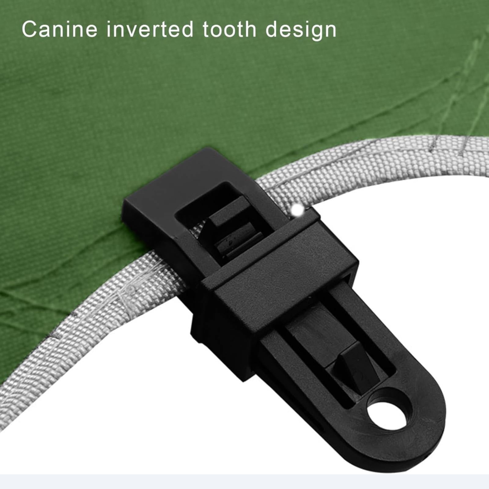 Tarp Clips Heavy Duty Lock Grip,Tarp Clamps for Cover Awnings, Outdoor Camping, Caravan Canopies, Car Covers, 10 PCS Per Pack (Black) 0.98x0.86x3.18 0.98