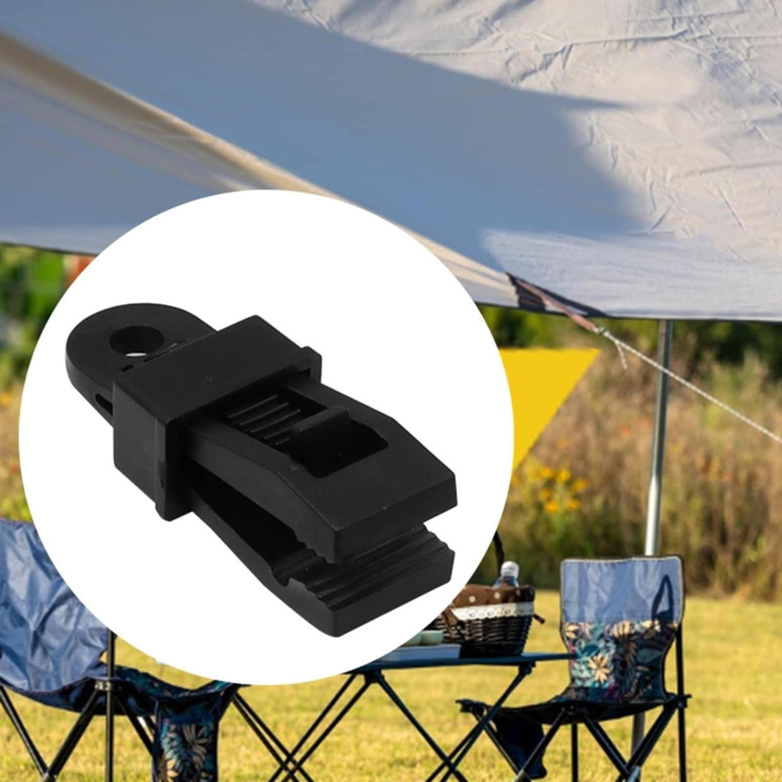 Tarp Clips Heavy Duty Lock Grip,Tarp Clamps for Cover Awnings, Outdoor Camping, Caravan Canopies, Car Covers, 10 PCS Per Pack (Black) 0.98x0.86x3.18 0.98