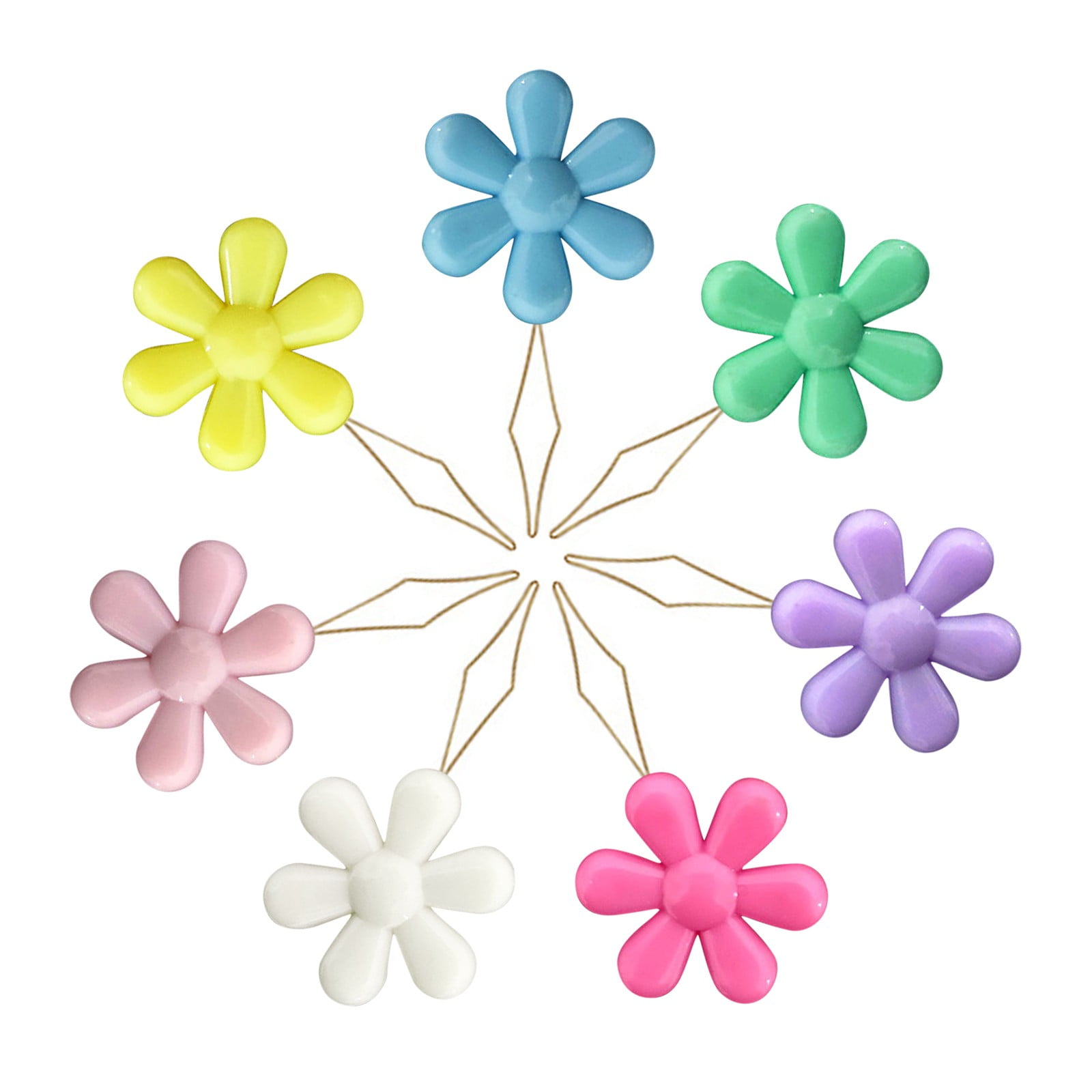 CGZQFEI Embroidery Needle Threader Tool Plastic Flower Head Sewing Machine Needle Threader for Hand Sewing Cross Stitch Craft Knitting Quilting (Mix Colors) One Size Pink1 - Image 5