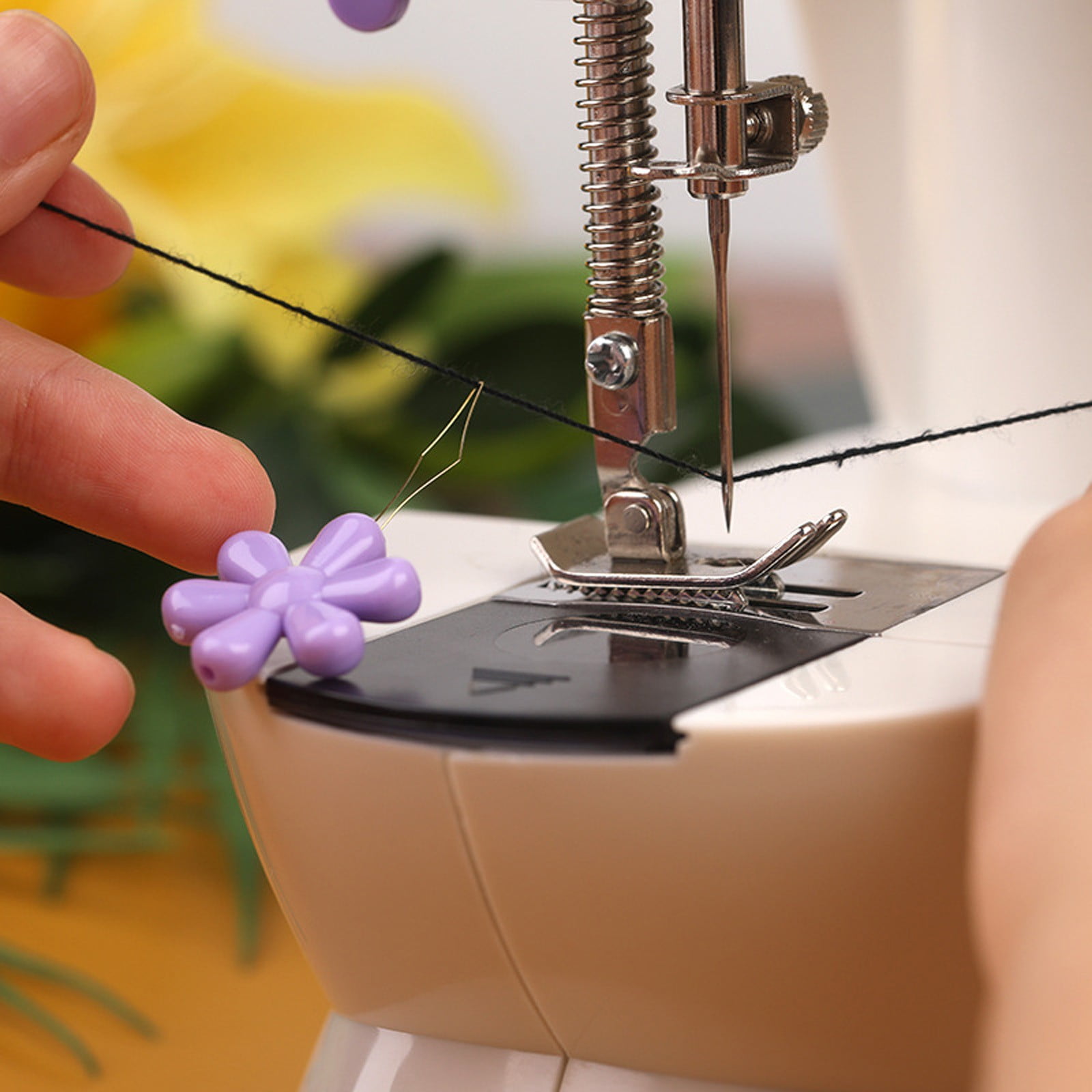 CGZQFEI Embroidery Needle Threader Tool Plastic Flower Head Sewing Machine Needle Threader for Hand Sewing Cross Stitch Craft Knitting Quilting (Mix Colors) One Size Pink1 - Image 8