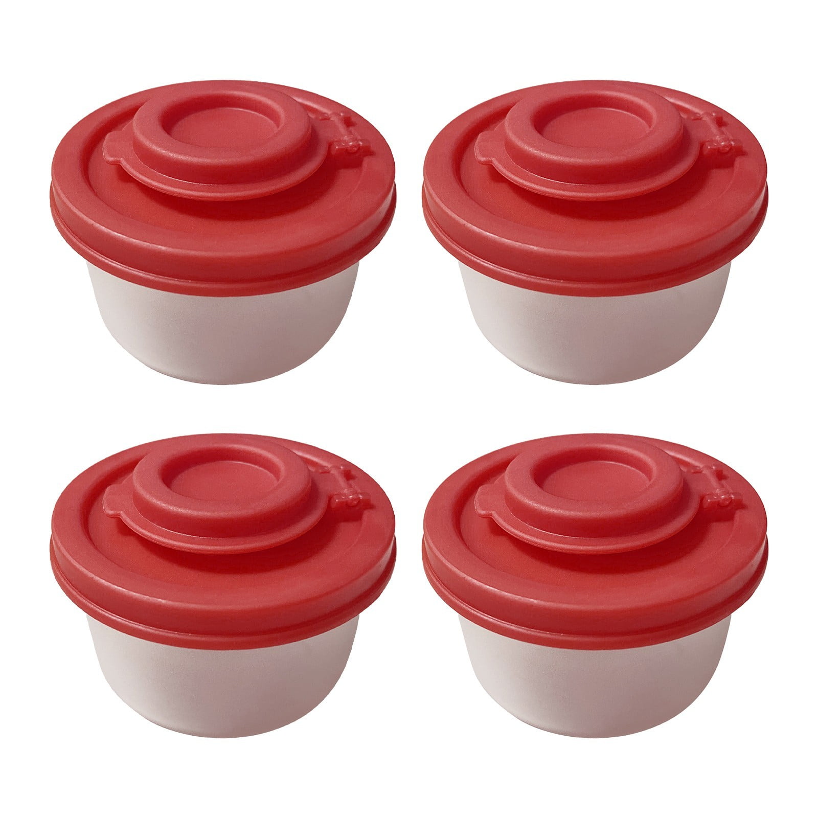 CGZQFEI Salt and Pepper Shakers Moisture Proof Set,Small Mini Salt Shaker to go Camping Picnic Outdoors Kitchen Lunch Boxes Travel Spice Set Clear with Red Covers Plastic Airtight Dispenser Red3 - Image 1