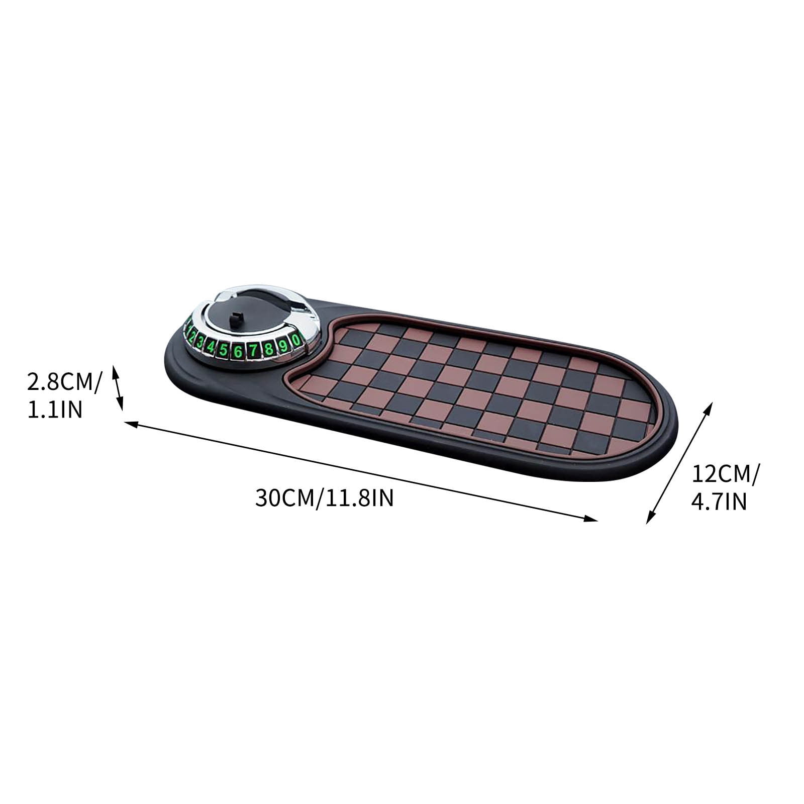 Auto Anti-Slip Mat,Multifunction Car Universal Phone Holder, Rotatable Anti Skid Car Dashboard Pad with Temporary Parking Numbe and Large Pad for Phones Sunglasses Keys Gadgets B - Image 4