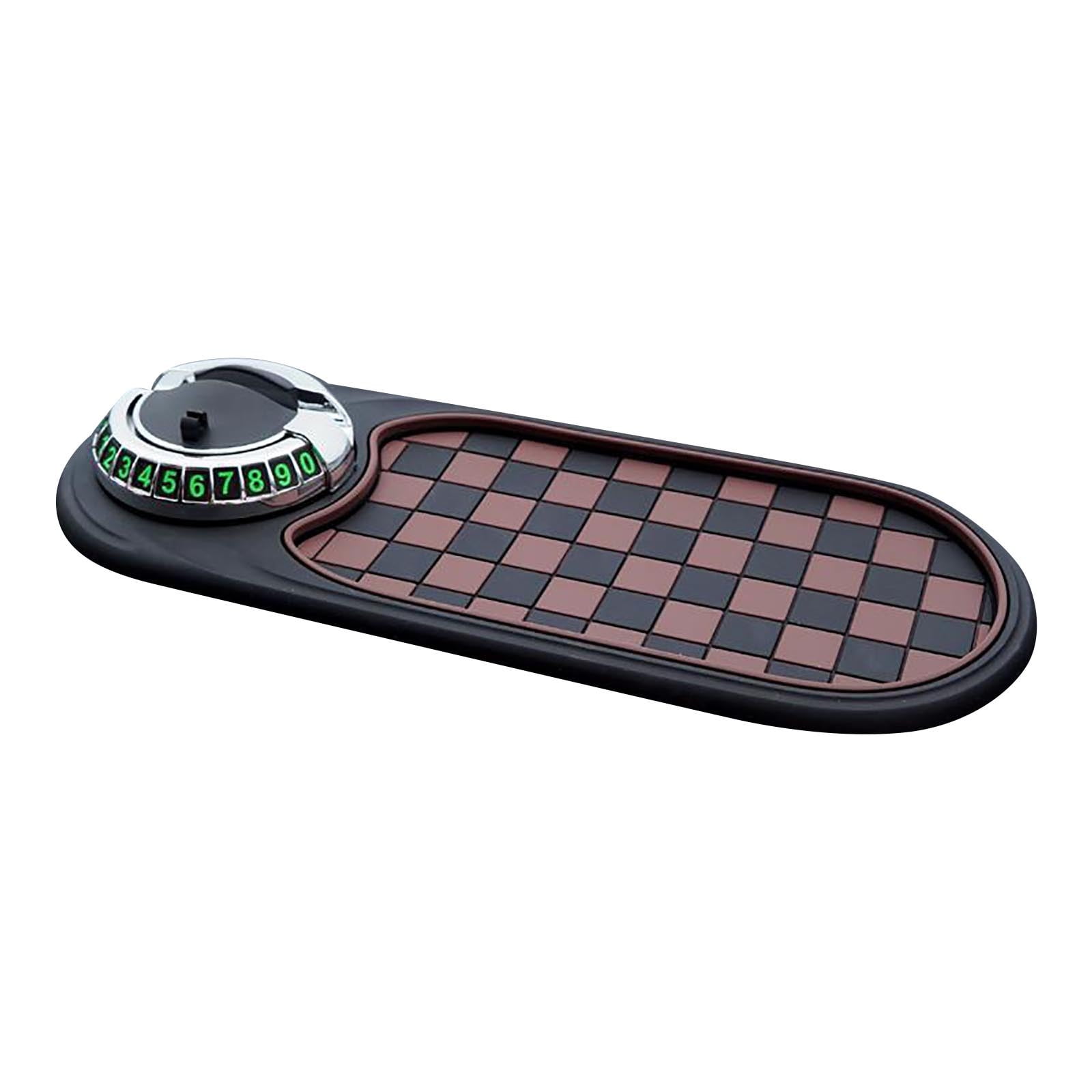 Auto Anti-Slip Mat,Multifunction Car Universal Phone Holder, Rotatable Anti Skid Car Dashboard Pad with Temporary Parking Numbe and Large Pad for Phones Sunglasses Keys Gadgets B - Image 5