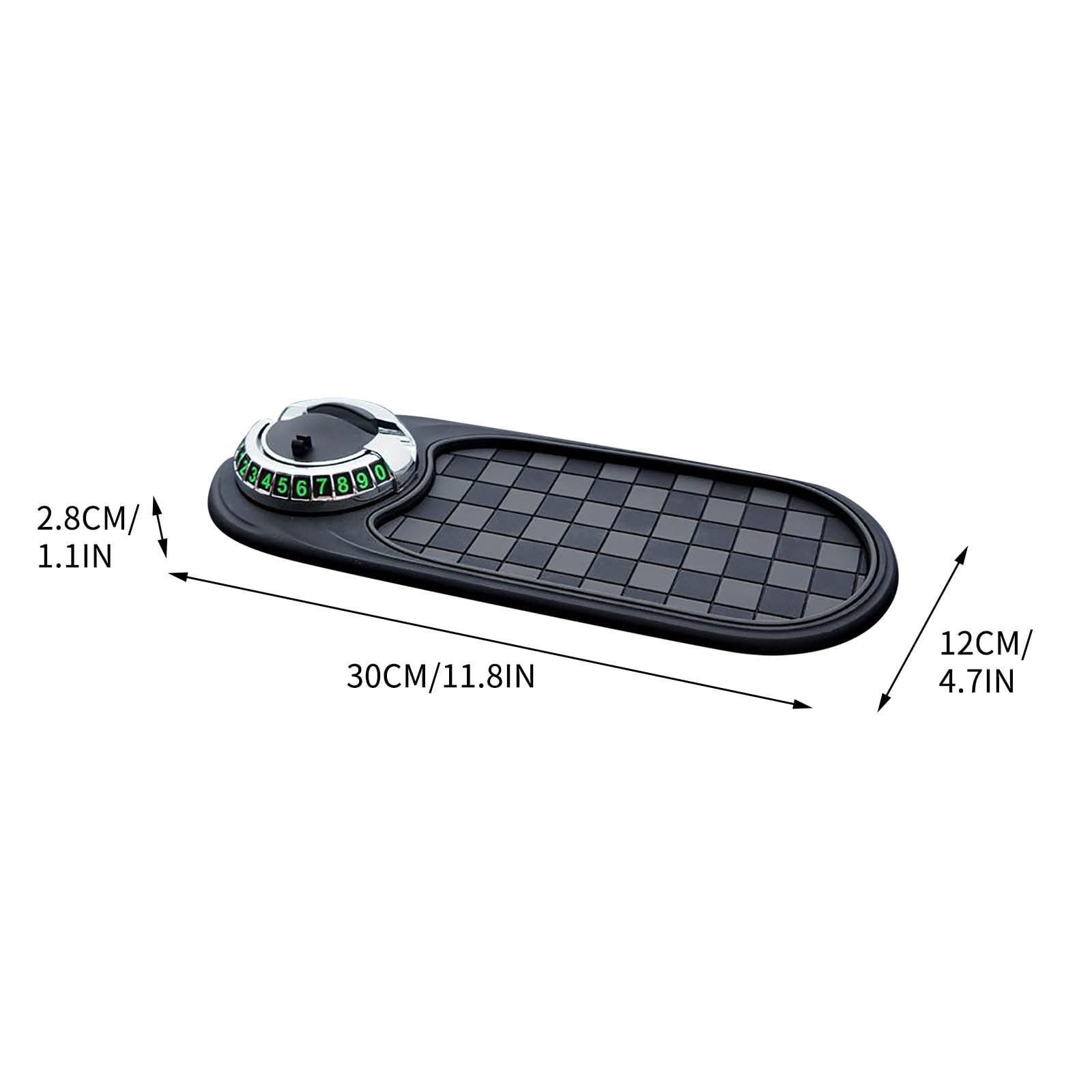Auto Anti-Slip Mat,Multifunction Car Universal Phone Holder, Rotatable Anti Skid Car Dashboard Pad with Temporary Parking Numbe and Large Pad for Phones Sunglasses Keys Gadgets E - Image 4