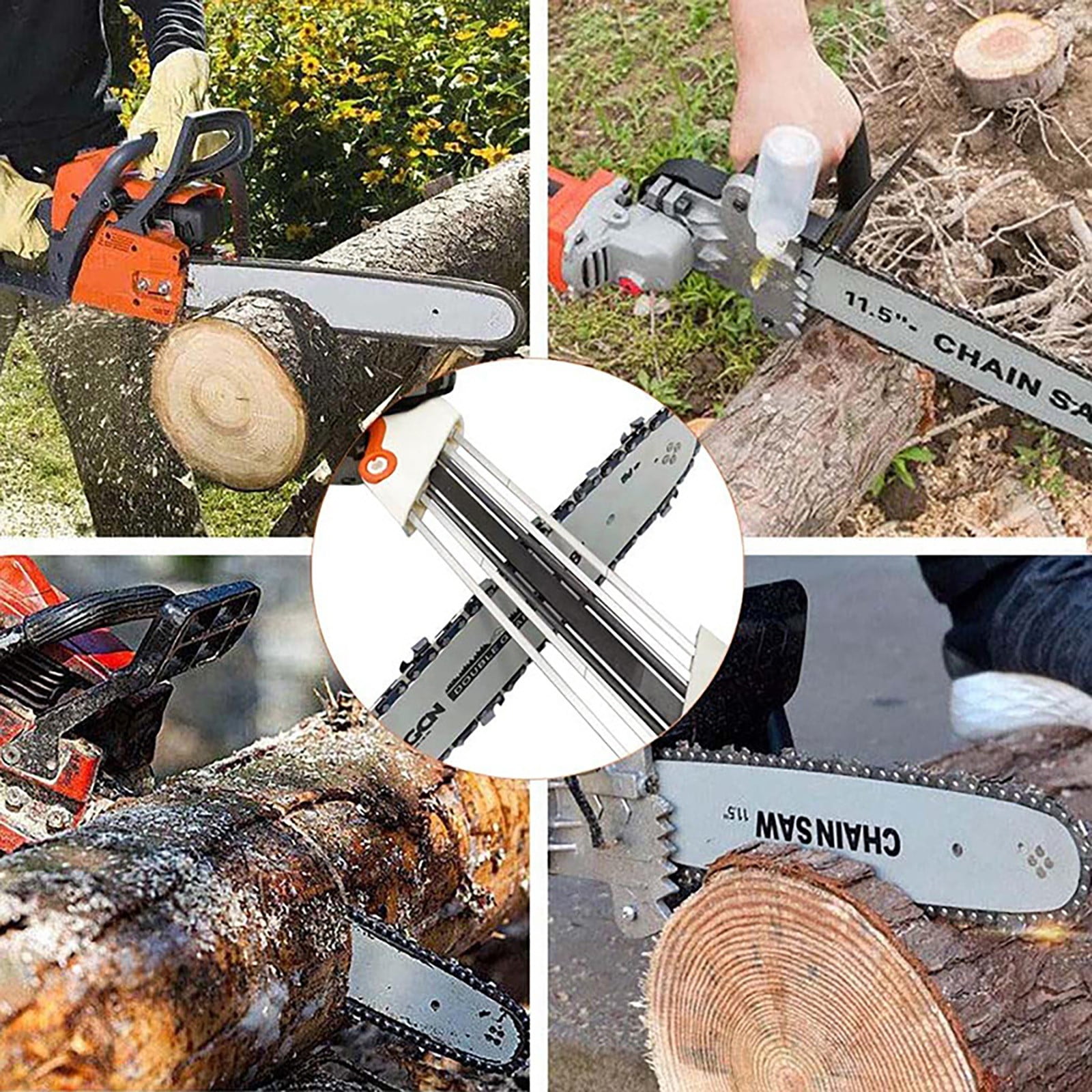 2-in-1 Chainsaw Sharpener with Pitch 3/8