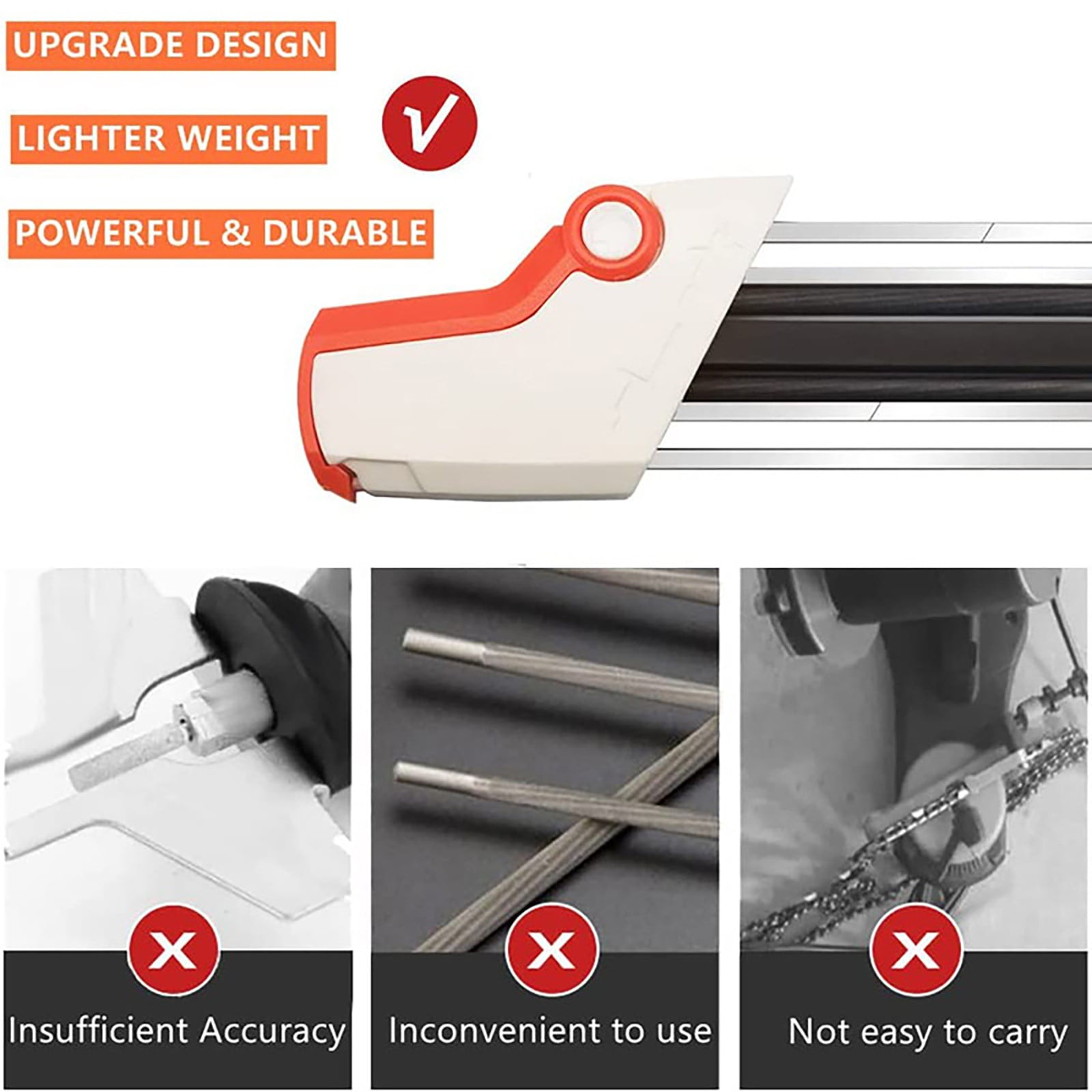 2-in-1 Chainsaw Sharpener with Pitch 3/8