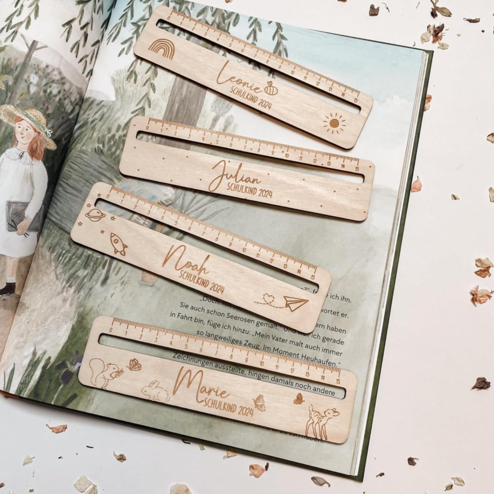Wooden Reading Tracking Ruler, Reading Strips for Student, Text Guide Ruler for Students and Teachers, Tool for Reading, Classroom Learning Aid, Dyslexia Support Ruler, Study Accessory One Size Brown1 - Image 4