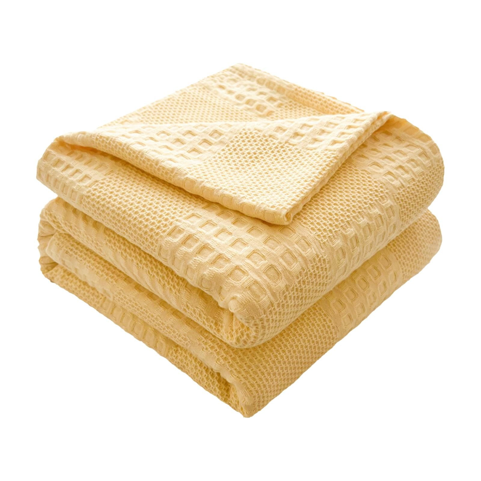 Soft Warm Blanket - Pure Cotton Lightweight Bedding | Breathable & Big Size 200*230cm | Cozy Cotton Blanket for Sofa & Bed | Warm & Soft Home Textiles for Year-Round Use(I) K - Image 1