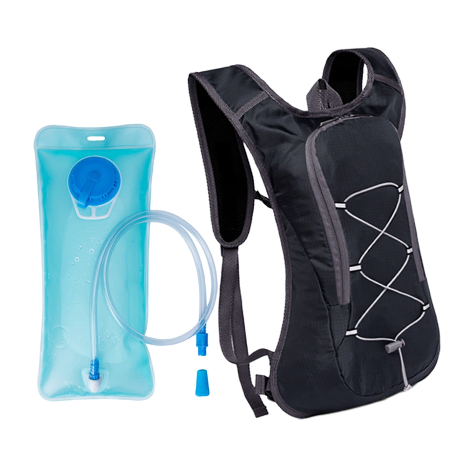 Hydration Backpack Pack with 2L Hydration Bladder Hiking Backpack Bladder for Hiking Cycling Climbing,Cycling Backpack Water Backpack with Hydration Bladder Black - Image 2