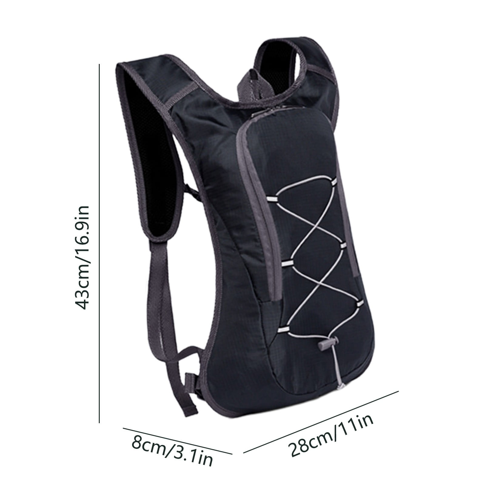 Hydration Backpack Pack with 2L Hydration Bladder Hiking Backpack Bladder for Hiking Cycling Climbing,Cycling Backpack Water Backpack with Hydration Bladder Black - Image 3