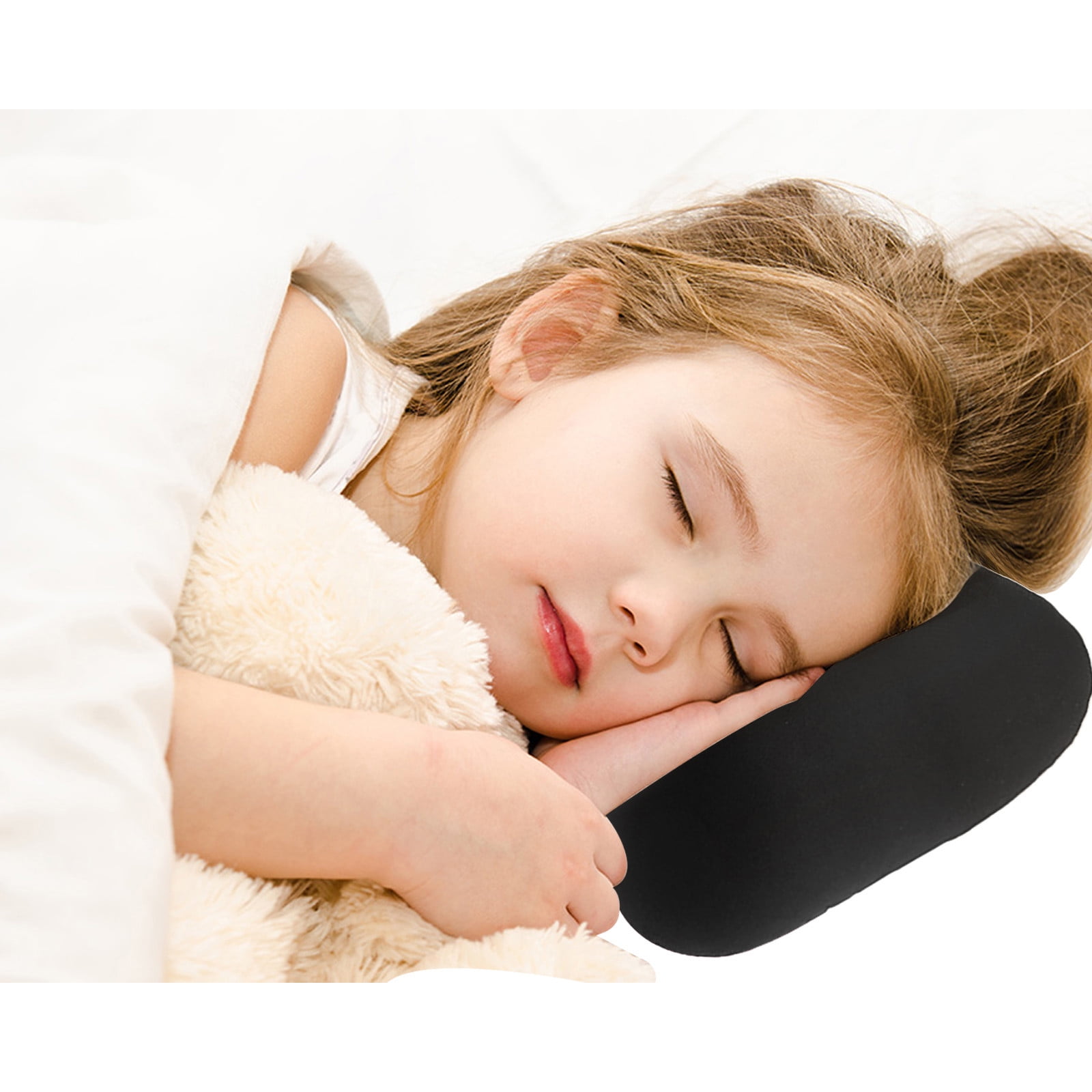 38cm×20cm Bone-Shaped Office Nap Pillow - Soft Foam Headrest for Travel, Plane, Car, Sofa & Bed | Portable Backrest Pillow with Soft Fabric for Comfortable Lunch Break Naps Office & Home(red) black - Image 2