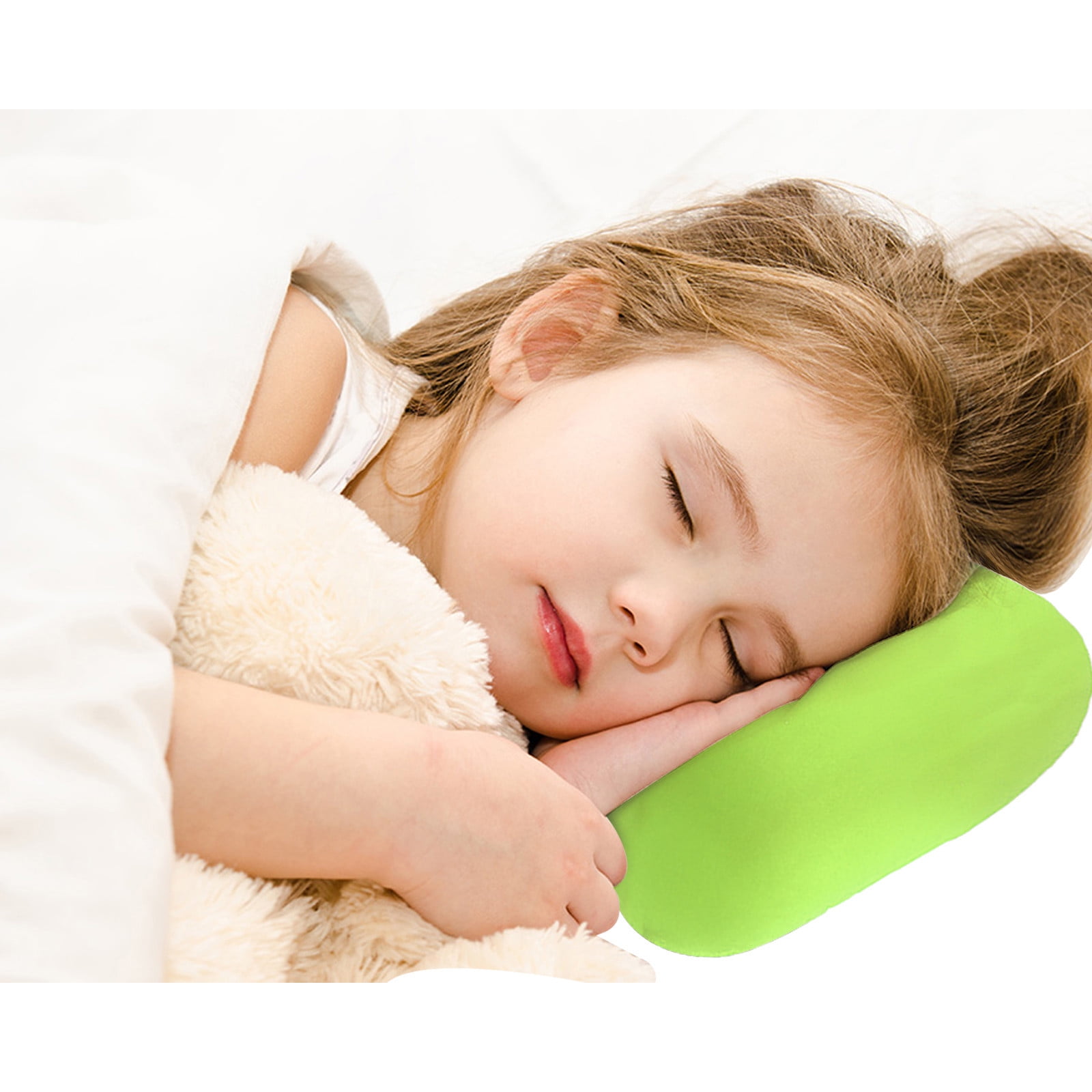 38cm×20cm Bone-Shaped Office Nap Pillow - Soft Foam Headrest for Travel, Plane, Car, Sofa & Bed | Portable Backrest Pillow with Soft Fabric for Comfortable Lunch Break Naps Office & Home(red) green - Image 2