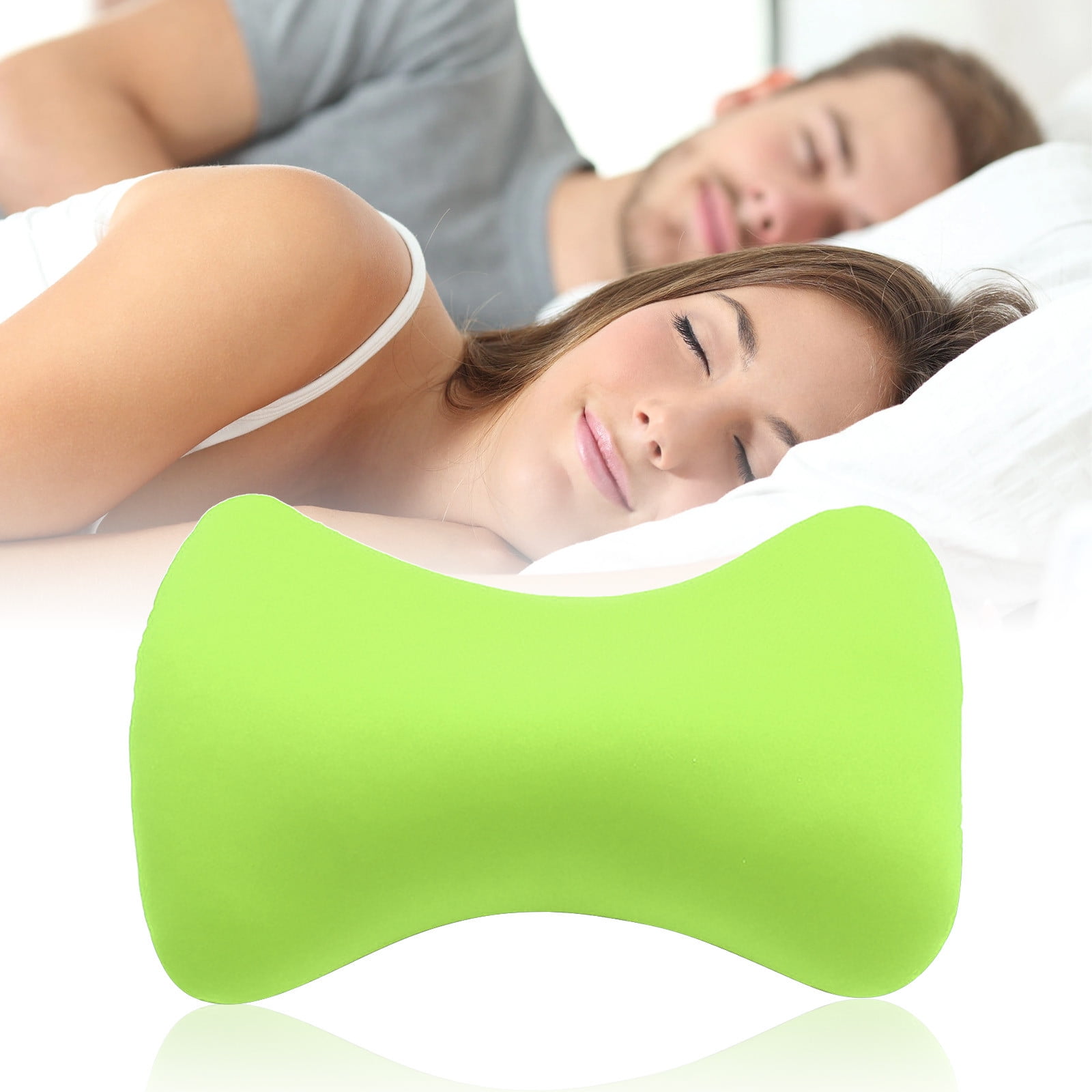 38cm×20cm Bone-Shaped Office Nap Pillow - Soft Foam Headrest for Travel, Plane, Car, Sofa & Bed | Portable Backrest Pillow with Soft Fabric for Comfortable Lunch Break Naps Office & Home(red) green - Image 5