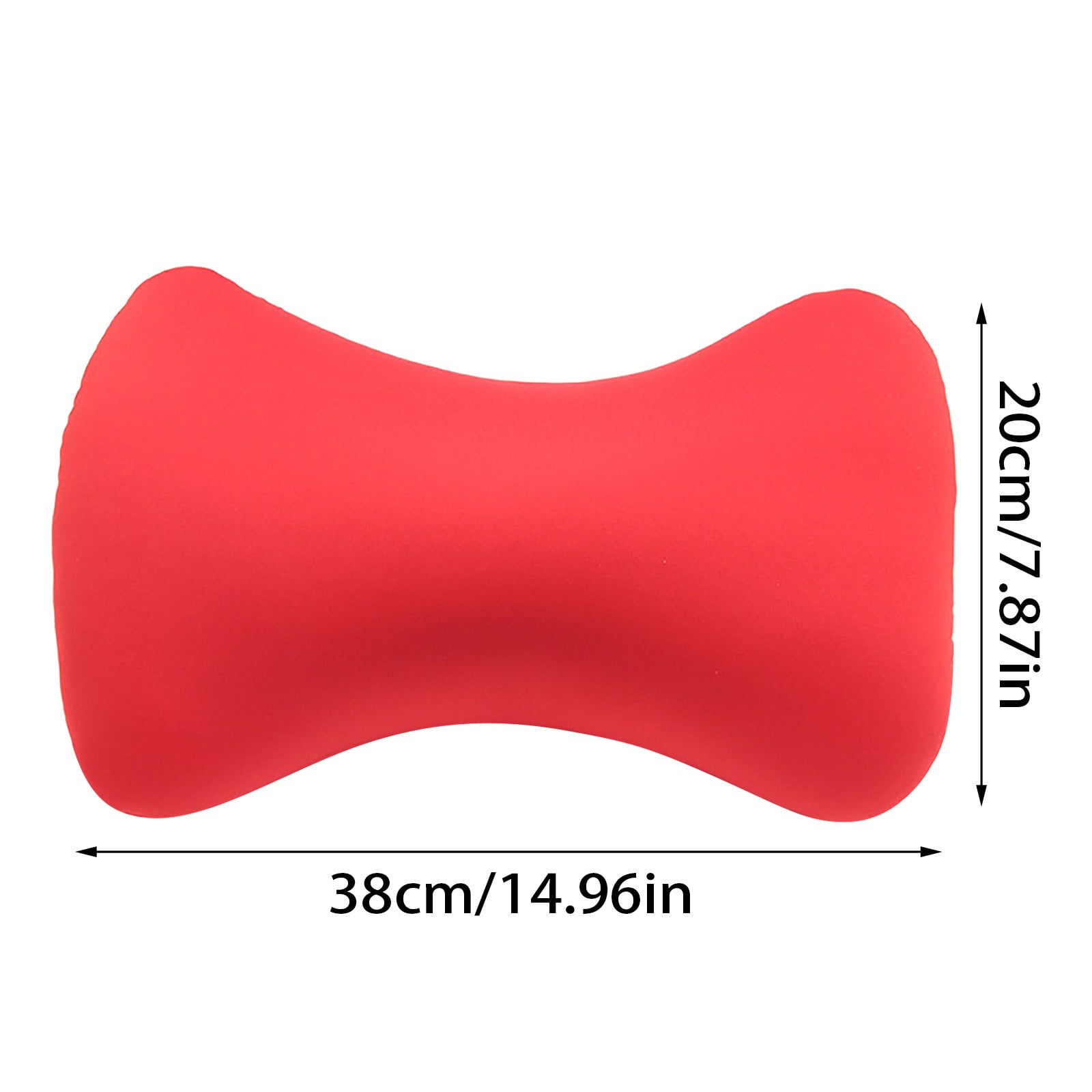 38cm×20cm Bone-Shaped Office Nap Pillow - Soft Foam Headrest for Travel, Plane, Car, Sofa & Bed | Portable Backrest Pillow with Soft Fabric for Comfortable Lunch Break Naps Office & Home(red) red - Image 4