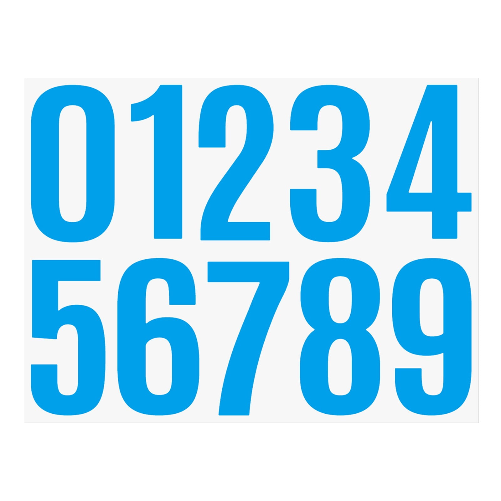 4 Inch Multicolor Vinyl Number Stickers - Self-Adhesive Decals for Mailbox, Car & Home,Large Digit Labels,Weatherproof Number Signs Number Labels For Car Home Multicolor(Blue) Blue - Image 1