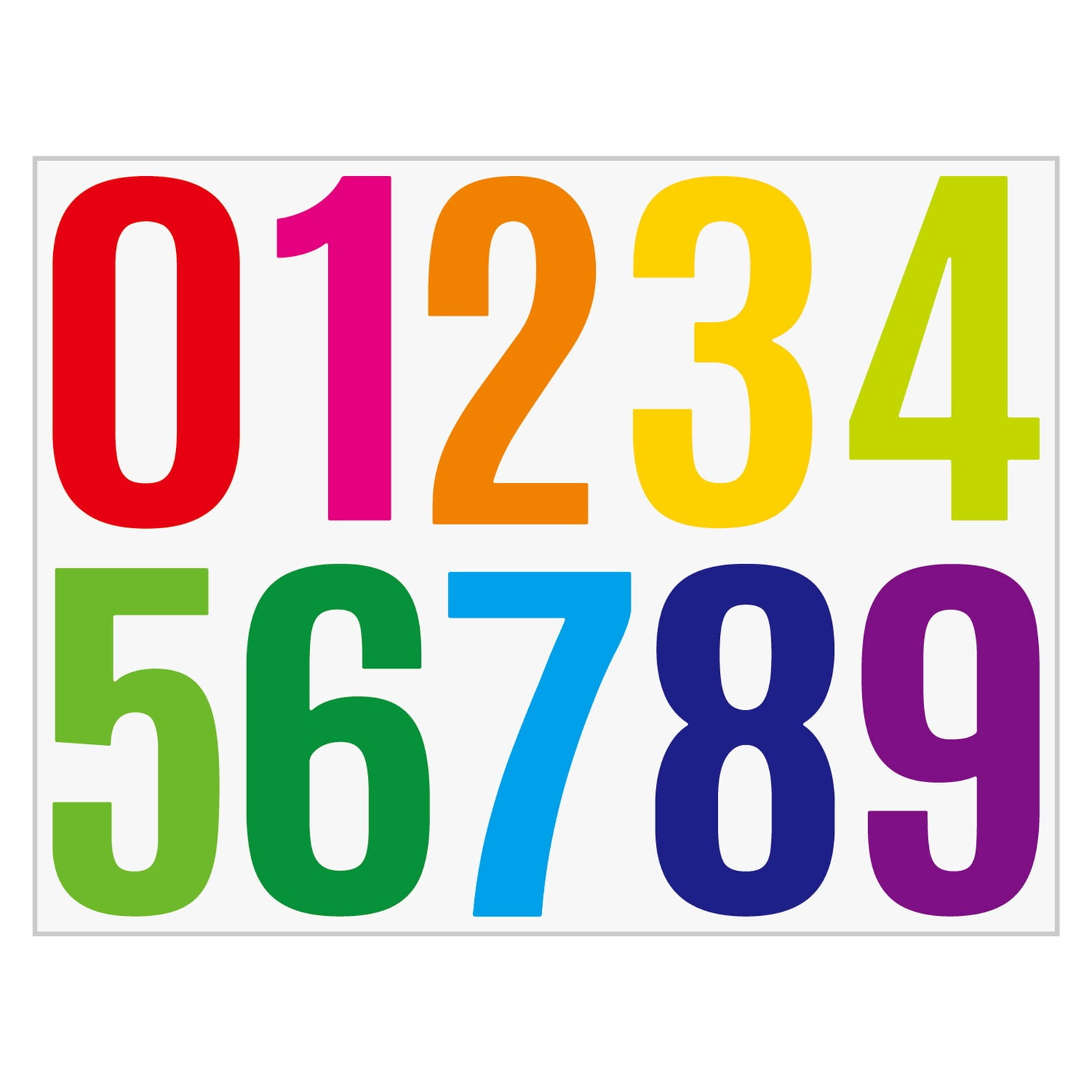 4 Inch Multicolor Vinyl Number Stickers - Self-Adhesive Decals for Mailbox, Car & Home,Large Digit Labels,Weatherproof Number Signs Number Labels For Car Home Multicolor(Blue) Camouflage - Image 1