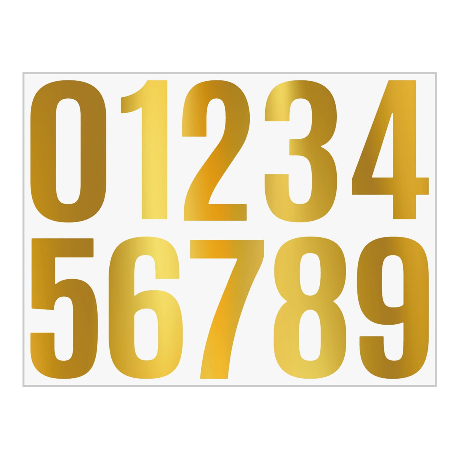 4 Inch Multicolor Vinyl Number Stickers - Self-Adhesive Decals for Mailbox, Car & Home,Large Digit Labels,Weatherproof Number Signs Number Labels For Car Home Multicolor(Blue) Gold - Image 1