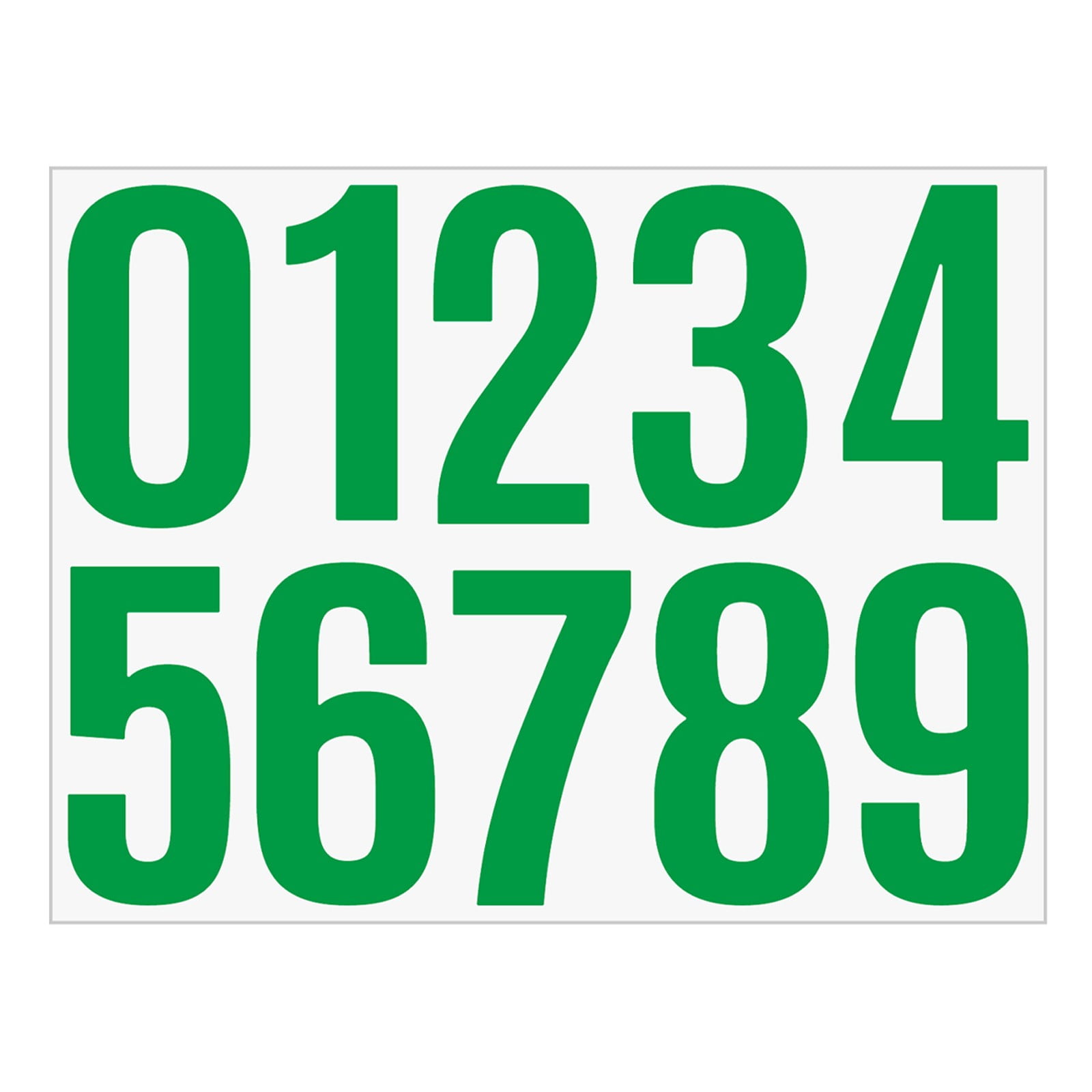 4 Inch Multicolor Vinyl Number Stickers - Self-Adhesive Decals for Mailbox, Car & Home,Large Digit Labels,Weatherproof Number Signs Number Labels For Car Home Multicolor(Blue) Green - Image 1