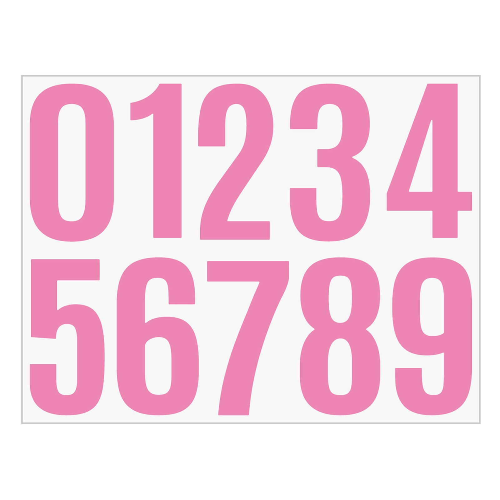 4 Inch Multicolor Vinyl Number Stickers - Self-Adhesive Decals for Mailbox, Car & Home,Large Digit Labels,Weatherproof Number Signs Number Labels For Car Home Multicolor(Blue) Pink - Image 1