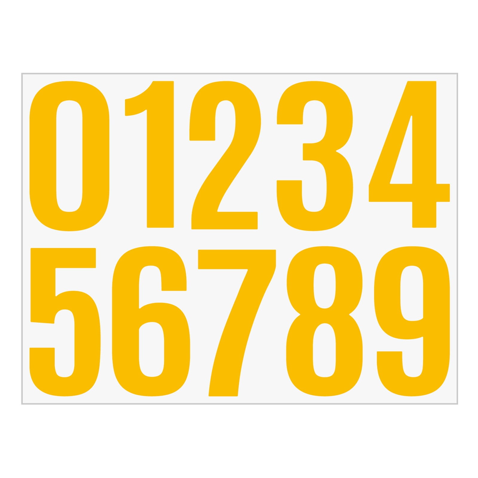 4 Inch Multicolor Vinyl Number Stickers - Self-Adhesive Decals for Mailbox, Car & Home,Large Digit Labels,Weatherproof Number Signs Number Labels For Car Home Multicolor(Blue) Yellow - Image 1