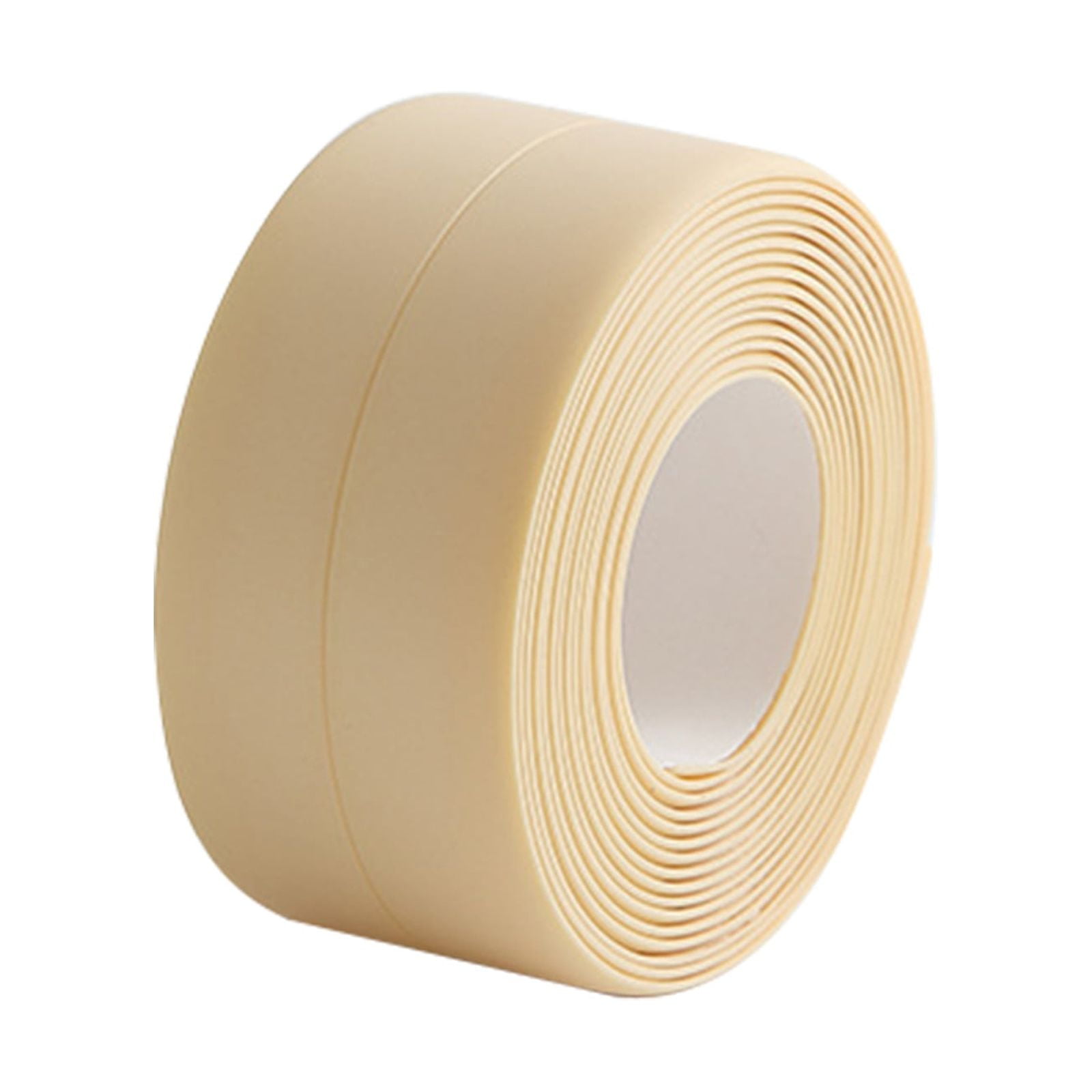Kitchen & Bathroom Mildew-Proof Caulk Tape,PE Self-Adhesive Waterproof Sealing Strip for Bathtub, Shower & Toilet,Waterproof Caulk Strip, Bathroom Caulk Tape, Kitchen Sealing Tape(Grey) Beige - Image 1