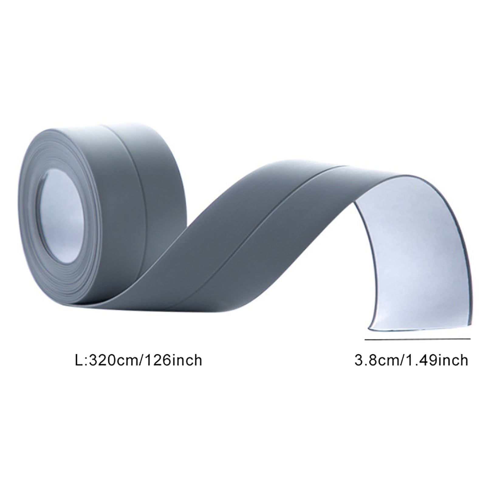 Kitchen & Bathroom Mildew-Proof Caulk Tape,PE Self-Adhesive Waterproof Sealing Strip for Bathtub, Shower & Toilet,Waterproof Caulk Strip, Bathroom Caulk Tape, Kitchen Sealing Tape(Grey) C - Image 2