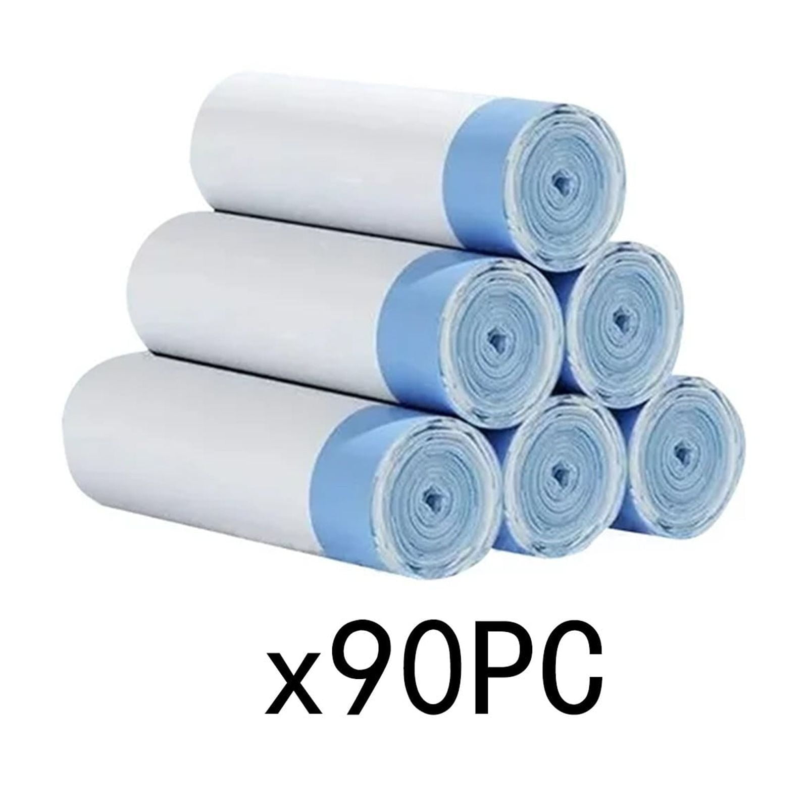 Heavy Duty 13~20 gallon Trash Bags, Ultra Strong Thickened Drawstring Garbage Bags, Clean Burst Scent, 90 Bags, 17.72x19.69 17.72