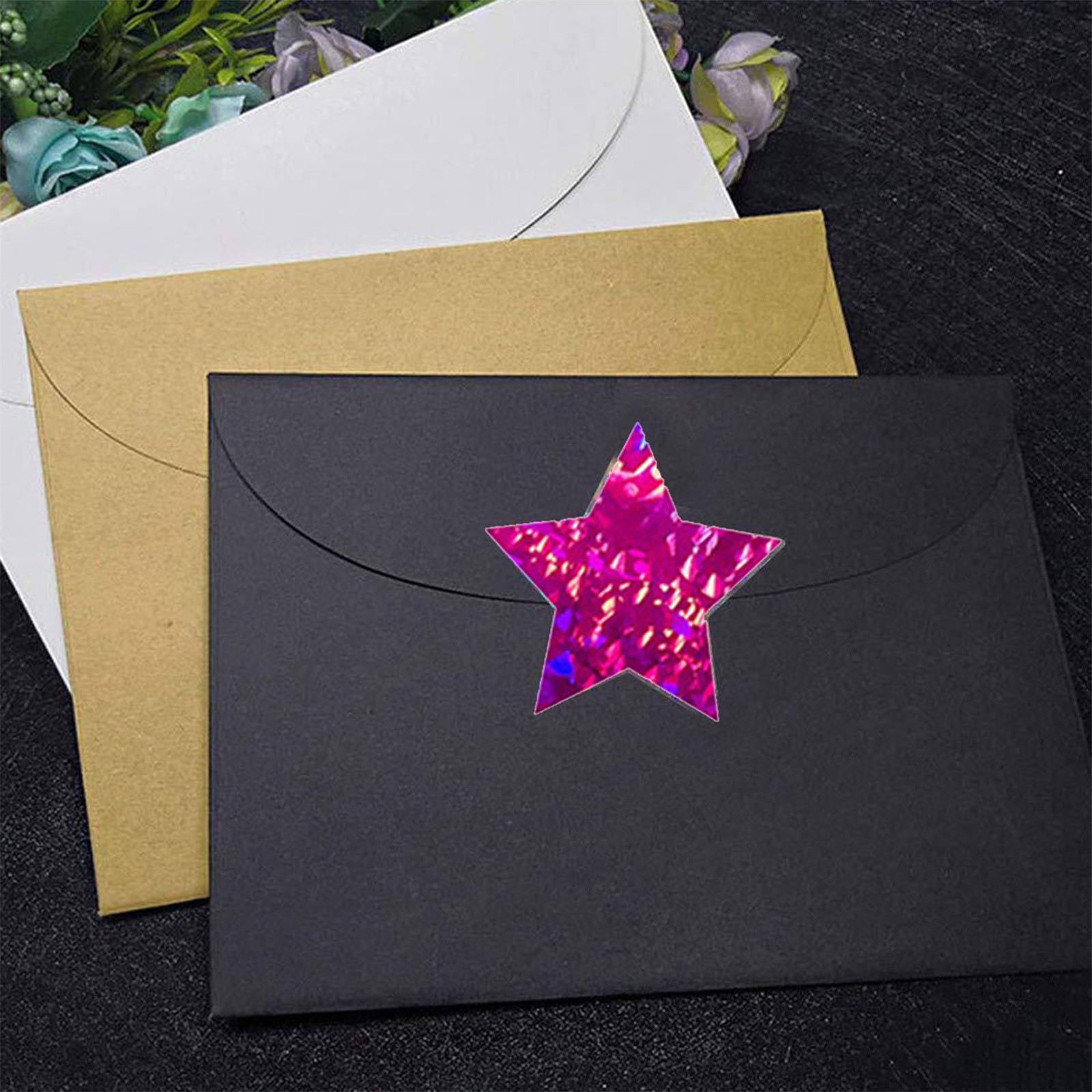 500PCS Gold Star Roll Stickers - 1 Inch Self-Adhesive Glitter Decals,for Kids, Classroom, Teachers, Wall Crafts, Sparkly Star Stickers for Rewards & Decor Gold Star Stickers For Kids(E) B - Image 6