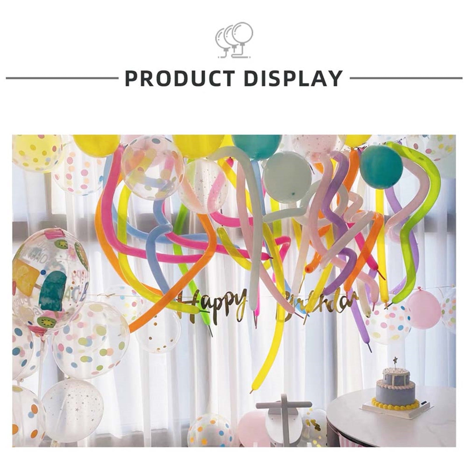 100Pcs 260 Transparent Long Latex Balloons - Thickened for Balloon Garland & Animal Modeling,Clown Balloons, Birthday/Wedding Party Decor, Twisting Balloons Birthday Wedding Party Decorat(A) F - Image 7