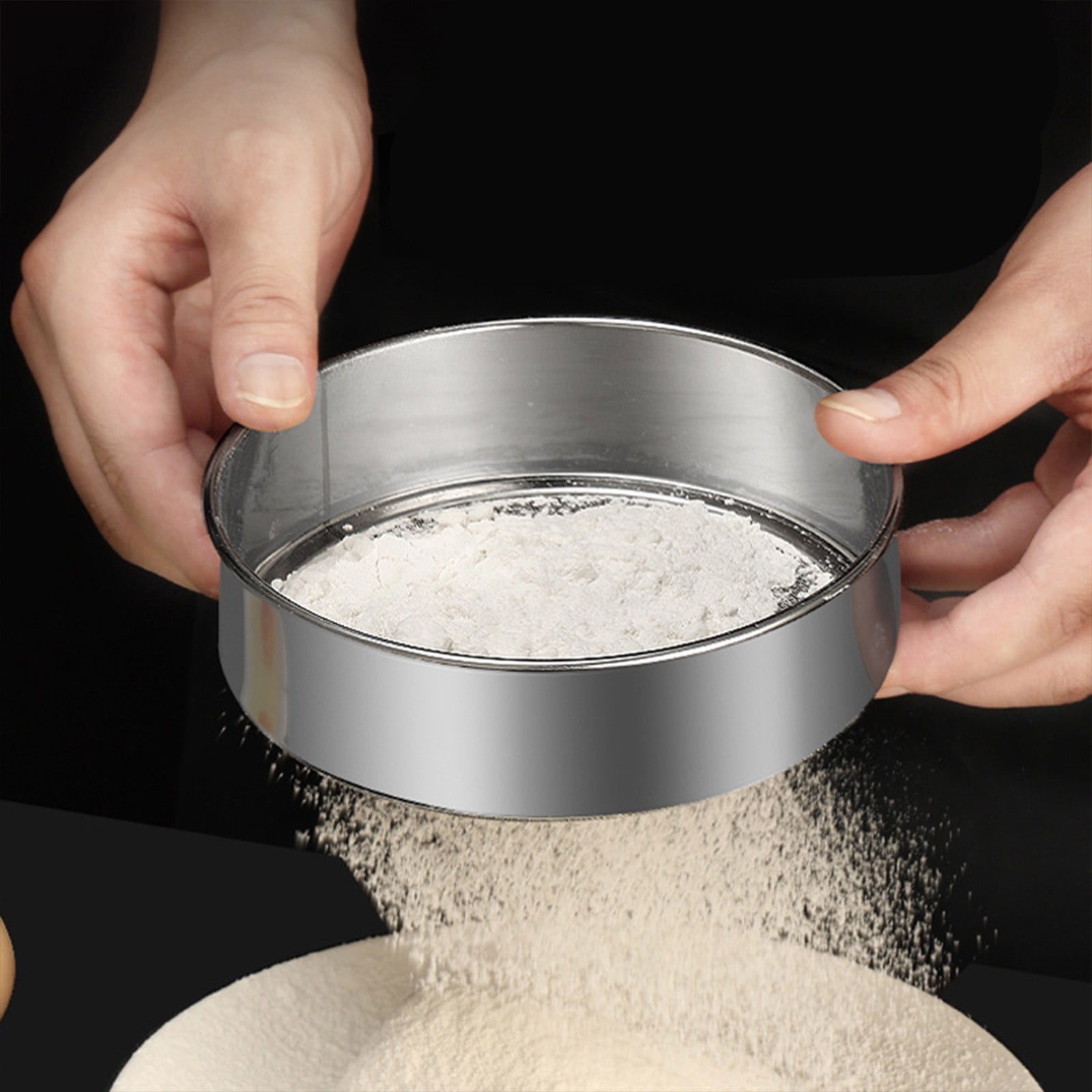 Stainless Steel Flour Sieve Filter - Ultra Fine Baking Mesh Sifter for Powder, Cocoa - Ergonomic Handle, Easy Clean, Kitchen Tool, 200 Mesh - Image 4