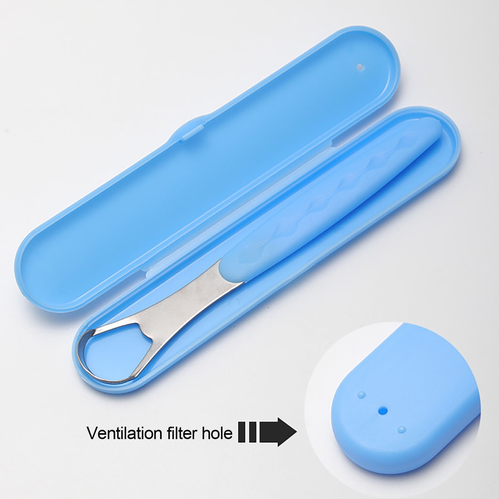 Tongue Scraper Cleaner 100% BPA Free Tongue Scrapers with Soft Handle for Adults, Kids, Healthy Oral Care, Easy to Use, Help Fight Bad Breath,with A Portable Travel Case-Black Orange 1.18*0.98*6.1inch 1Pcs - Image 8