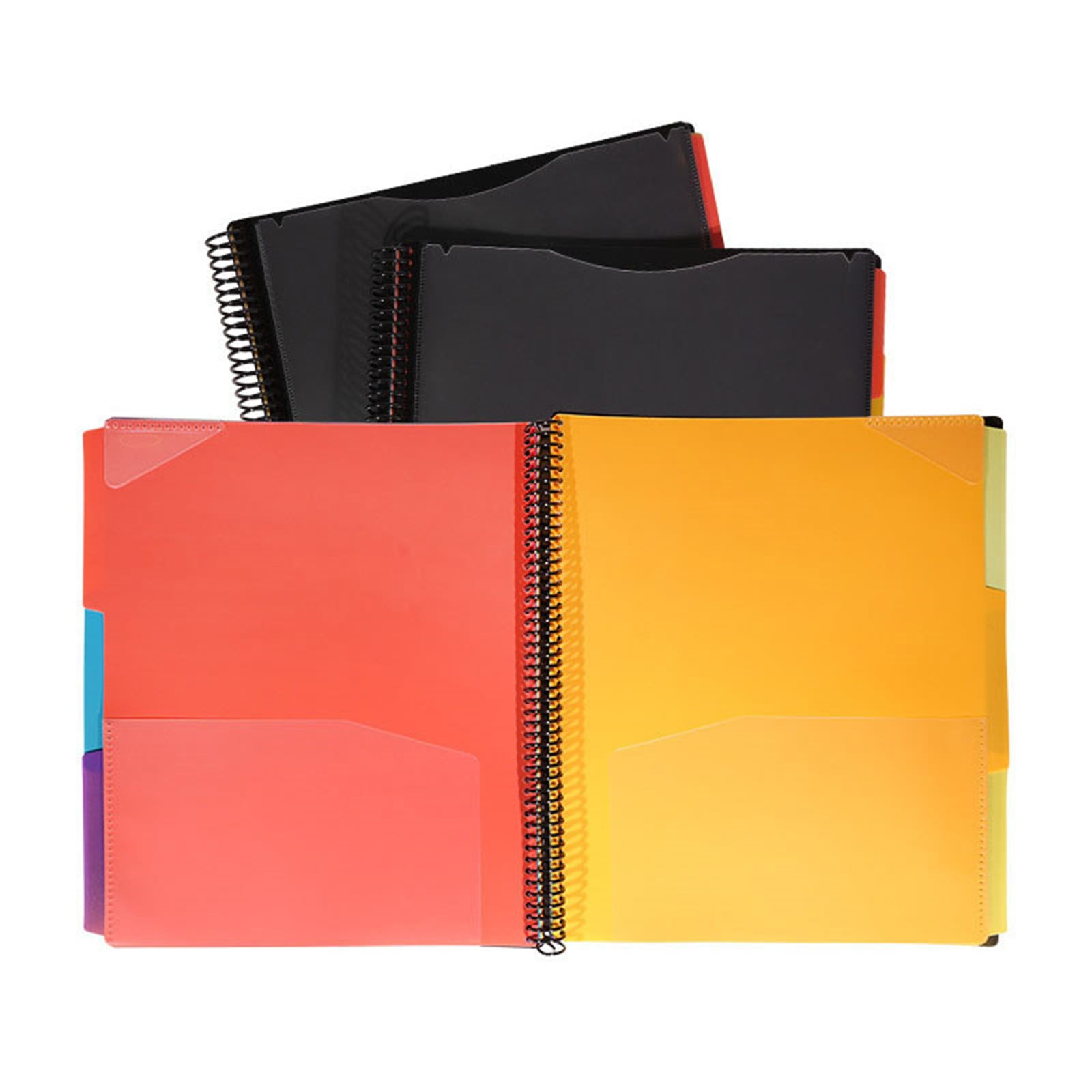 Spiral Binder Project Organizer - 6/12 Pockets with Assorted Tabs, Tear Poly Material, 1/3 Cut Tabs, Letter Size,Pocket Binder, Project Folder, Organizer with Tabs, School Project Holder(12 Pages) 12 Pages - Image 7